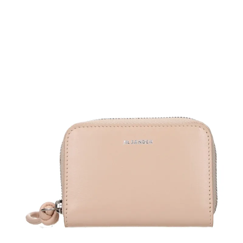 Jil Sander Pink Leather Wallet sold by Siebentaschen