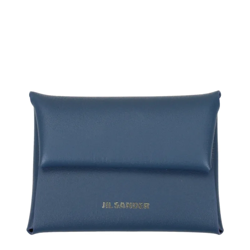 Jil Sander Blue Leather Wallet sold by Siebentaschen