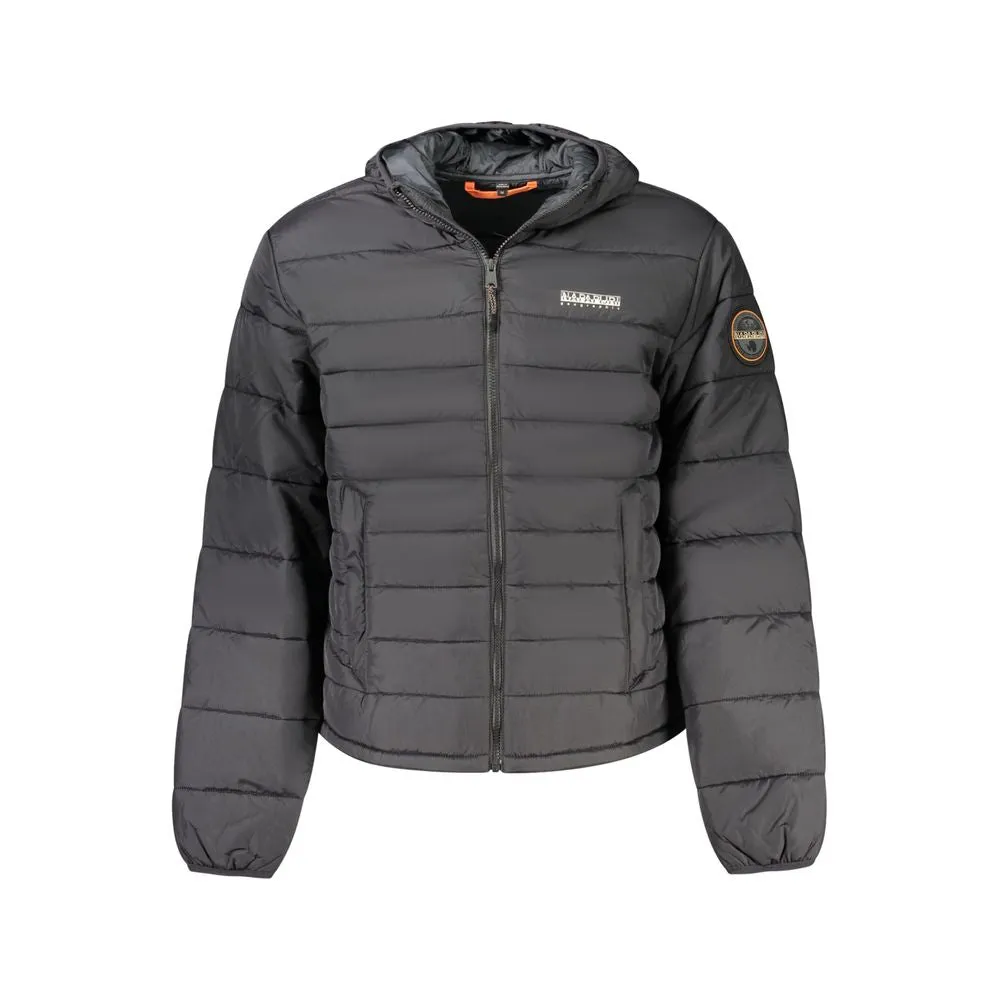 Napapijri Black Polyamide Men Jacket sold by Siebentaschen