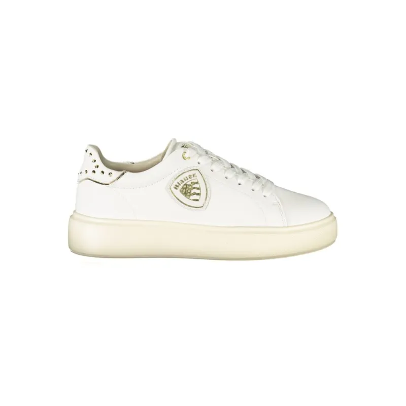 Blauer White Leather Women Sneaker sold by Siebentaschen