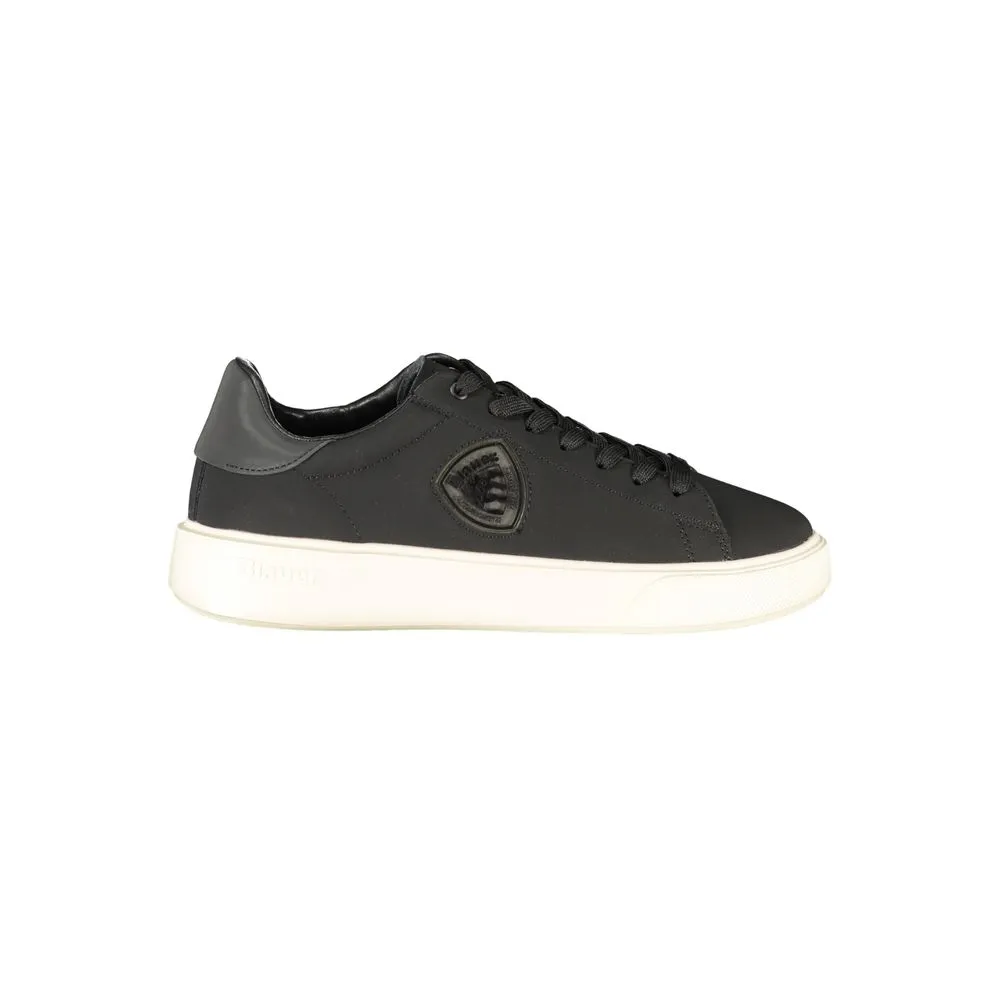 Blauer Black Leather Men Sneaker sold by Siebentaschen