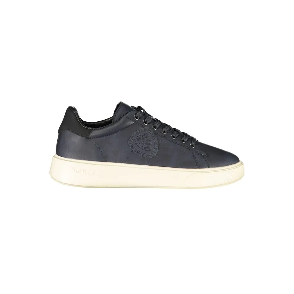 Blauer Blue Polyester Men Sneaker sold by Siebentaschen