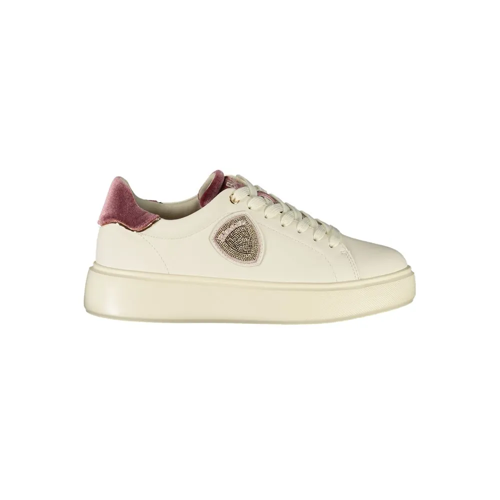 Blauer White Leather Women Sneaker sold by Siebentaschen
