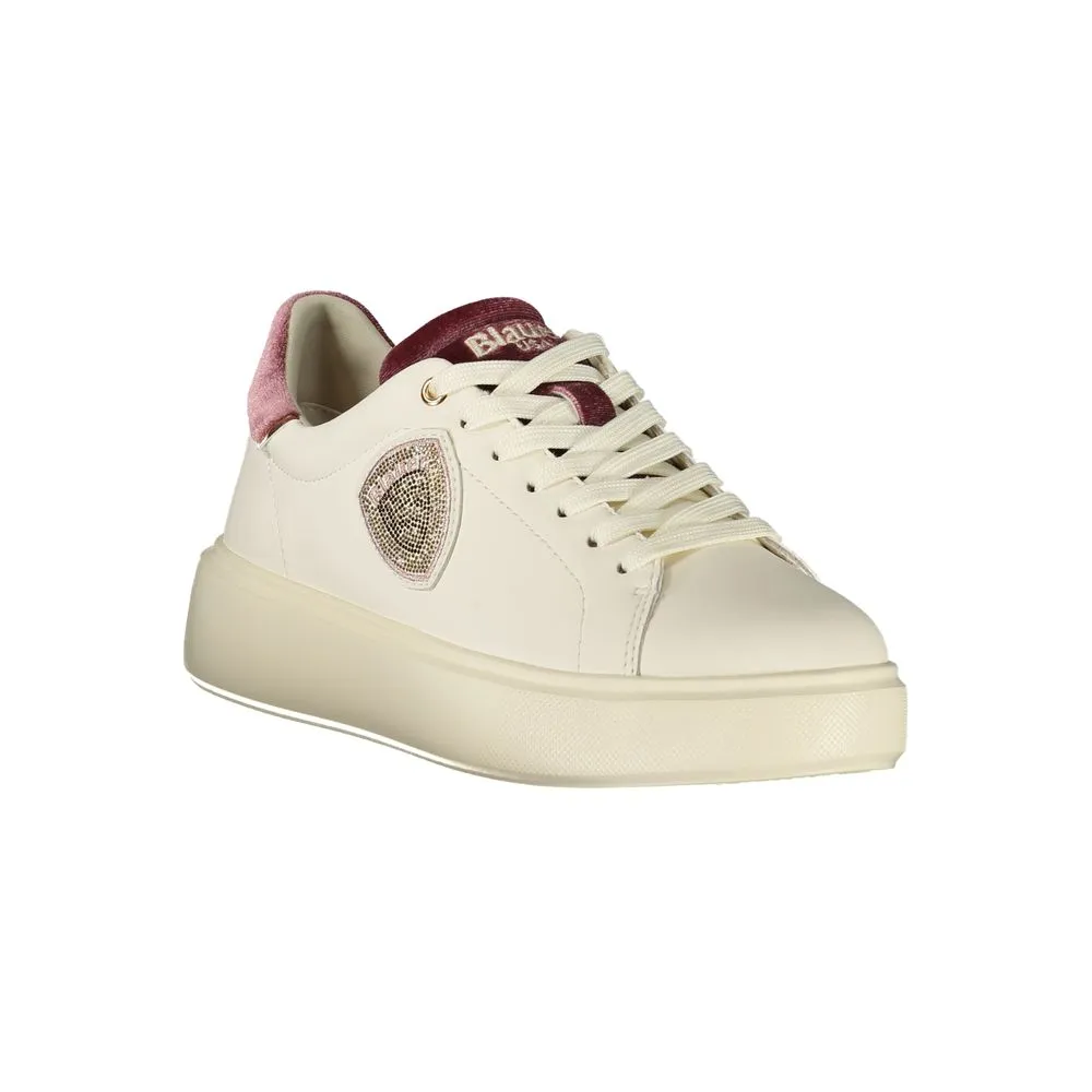 Blauer White Leather Women Sneaker sold by Siebentaschen product image thumbnail 2