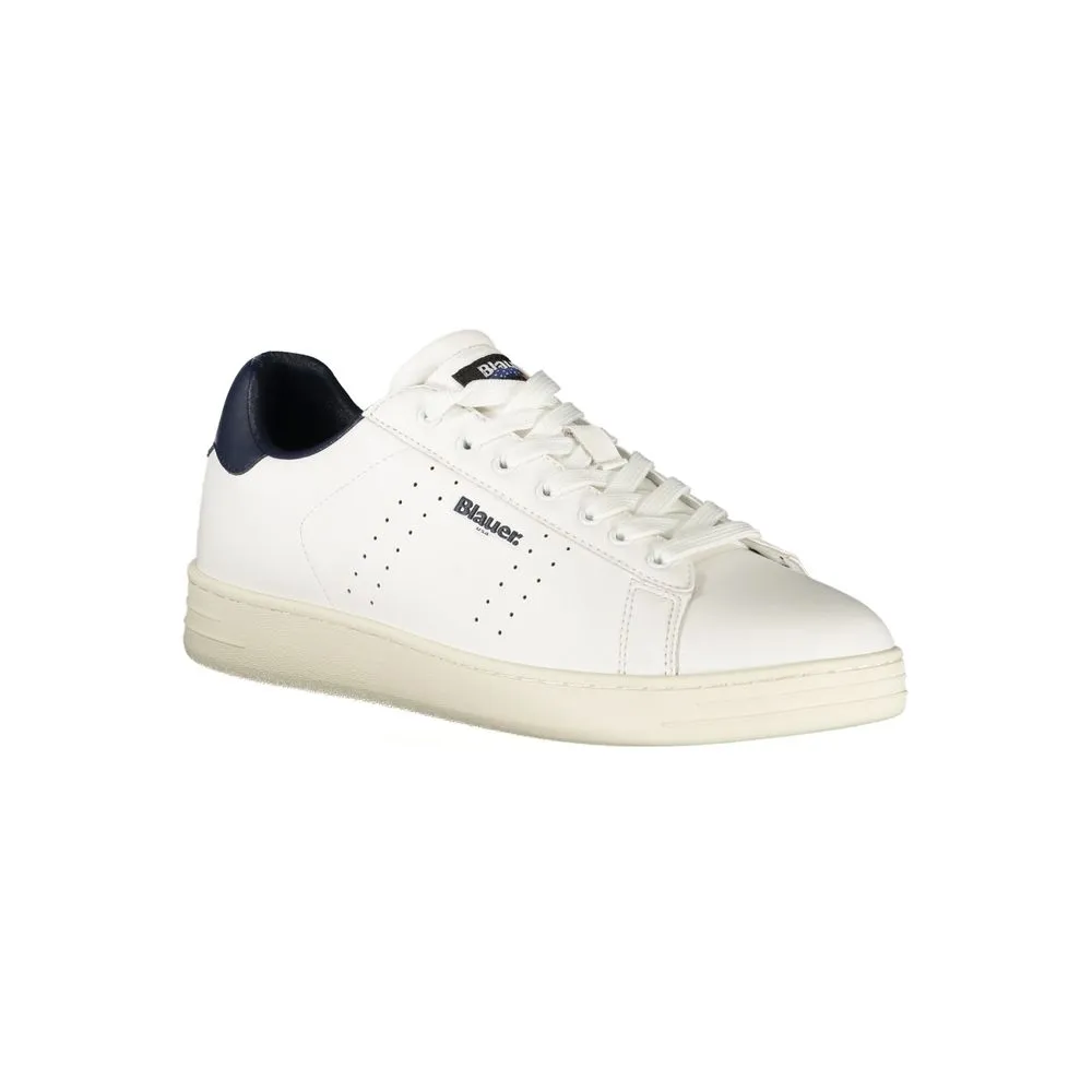 Blauer White Leather Men Sneaker sold by Siebentaschen product image thumbnail 2