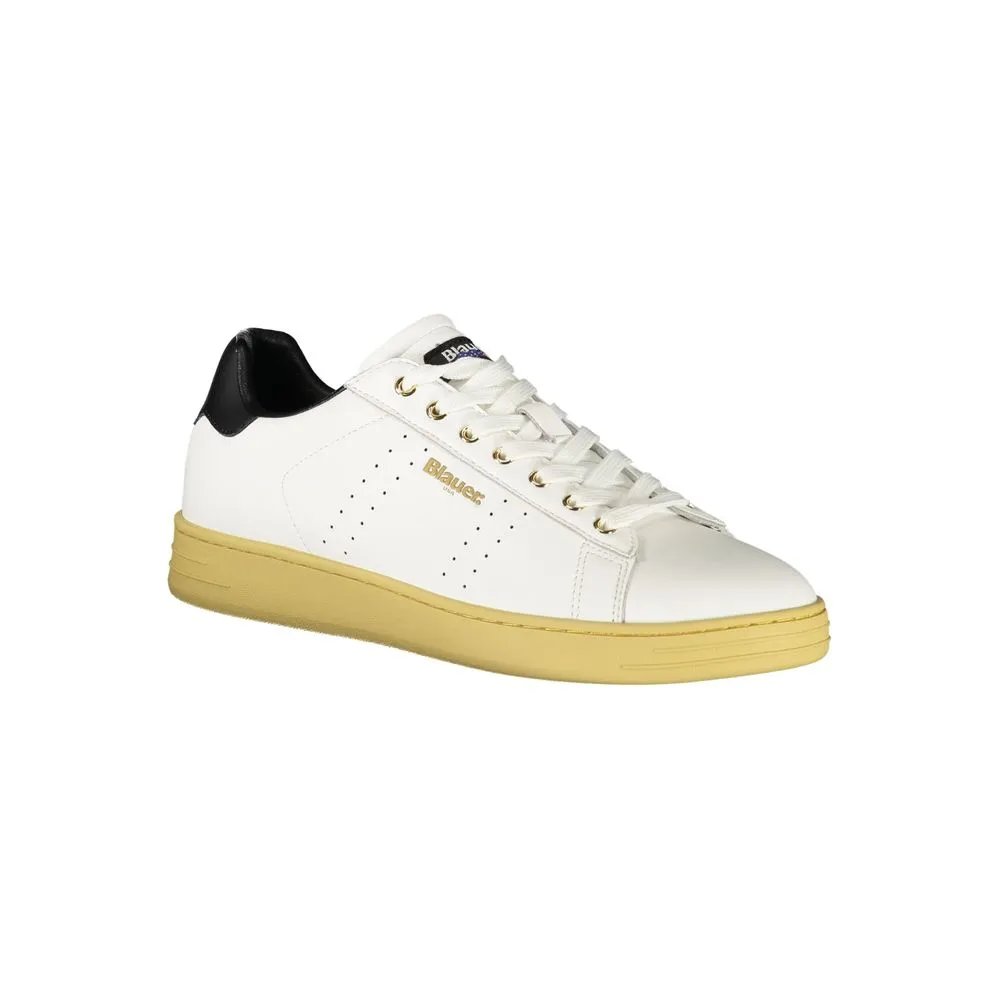 Blauer White Leather Men Sneaker sold by Siebentaschen product image thumbnail 2
