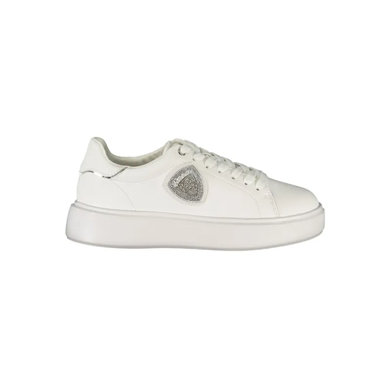 Blauer White Leather Women Sneaker sold by Siebentaschen