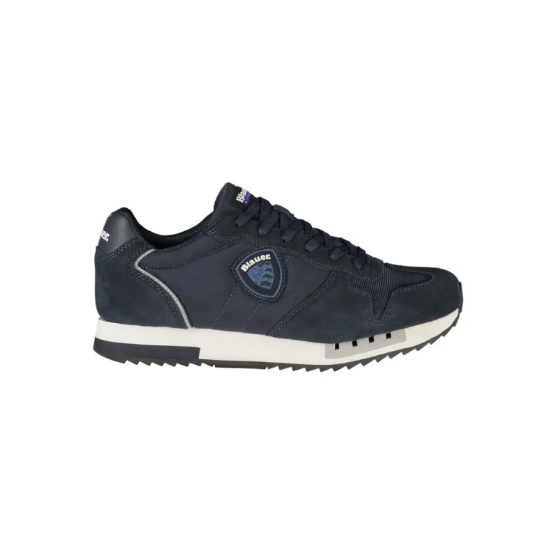 Blauer Blue Leather Men Sneaker sold by Siebentaschen