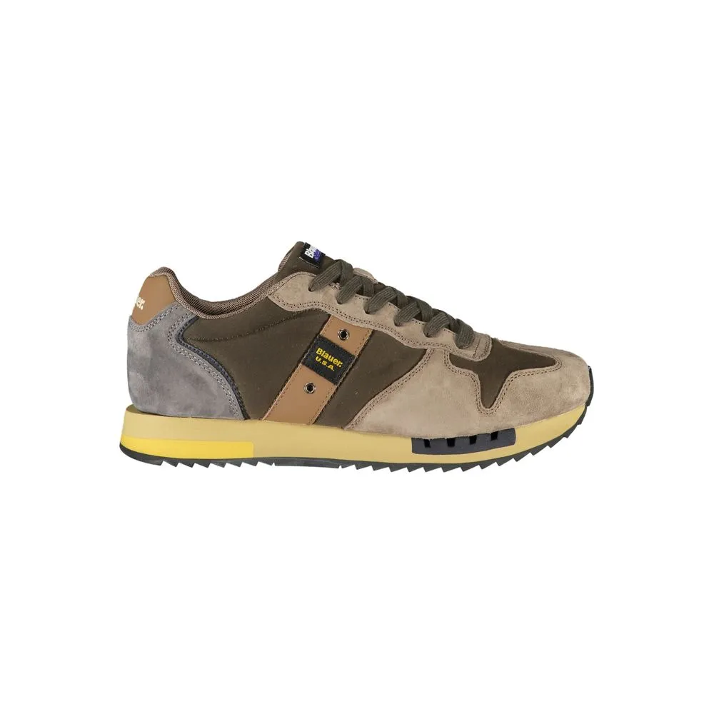 Blauer Green Leather Men Sneaker sold by Siebentaschen