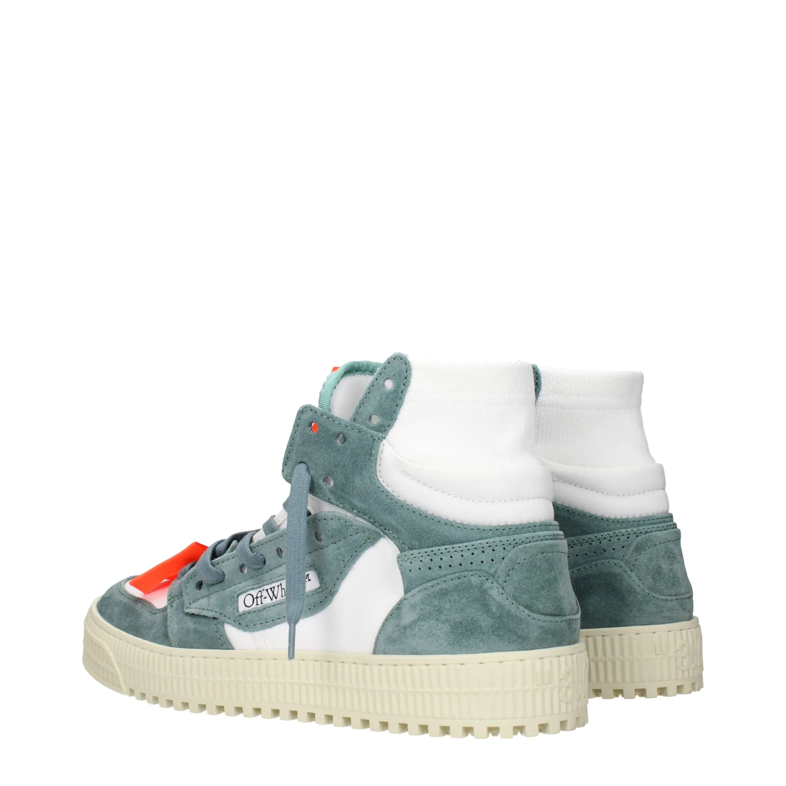 Off-White White Fabric High Top Sneakers sold by Siebentaschen product image thumbnail 4