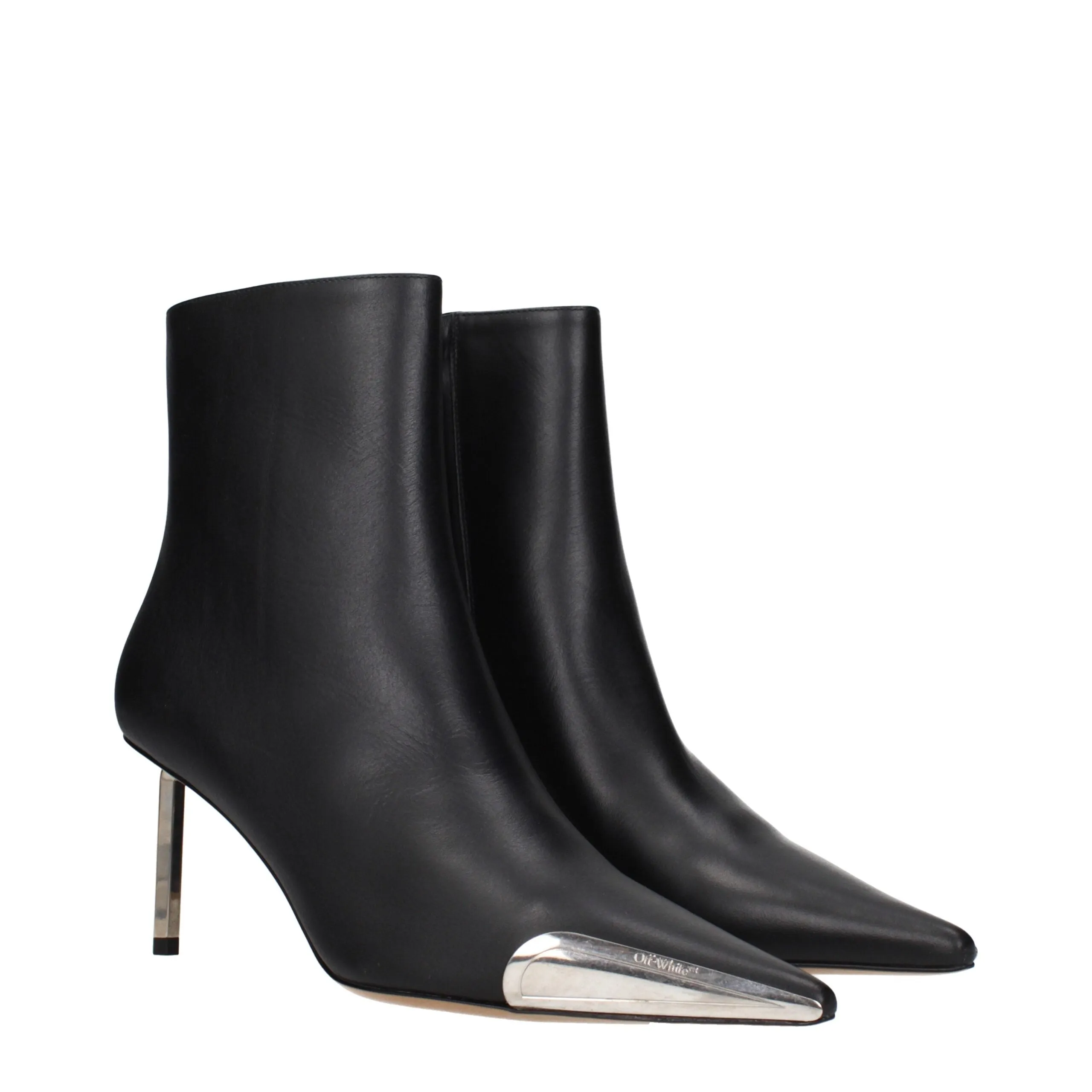 Off-White Black Leather Ankle Boots sold by Siebentaschen product image thumbnail 2
