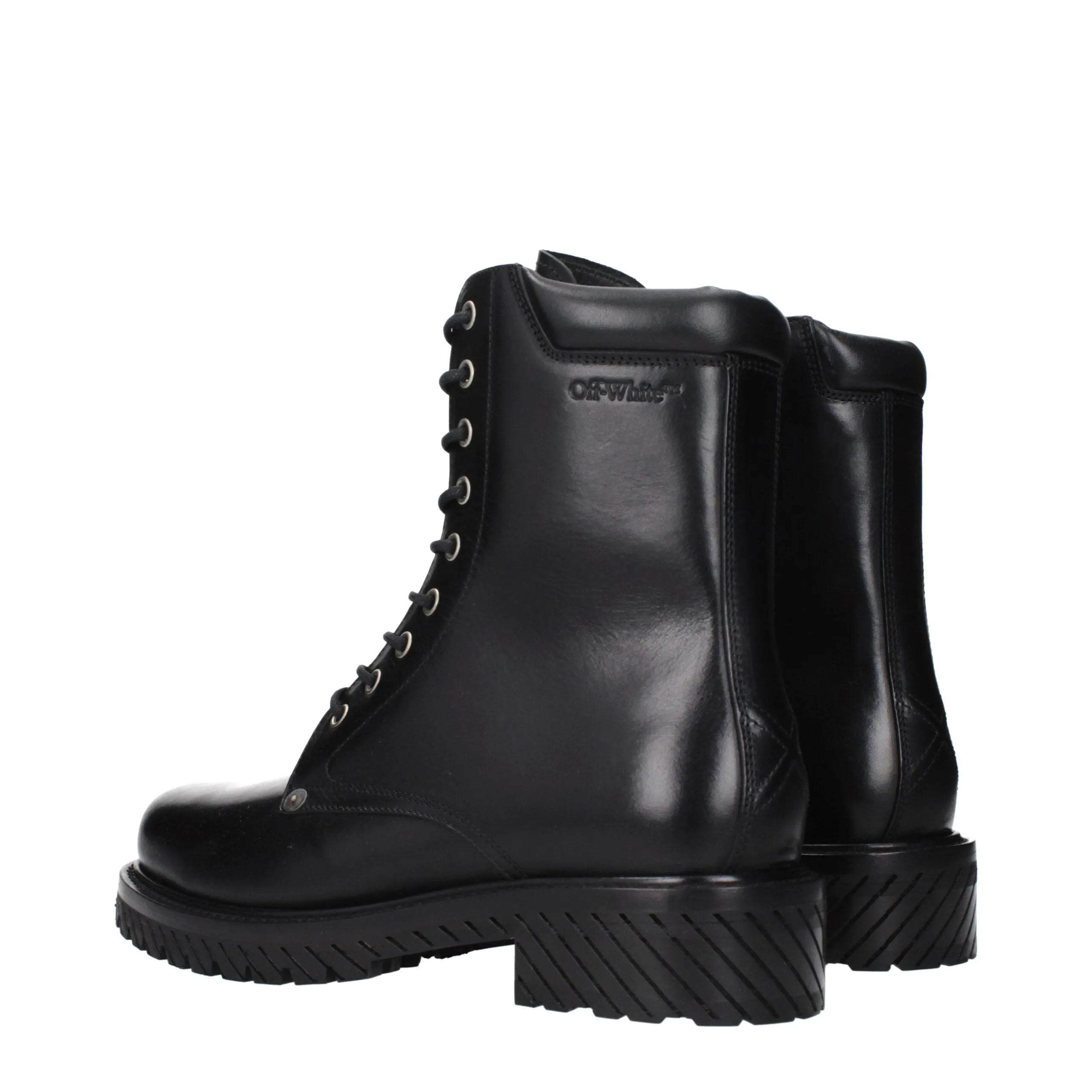 Off-White Black Leather Ankle Boots sold by Siebentaschen product image thumbnail 4