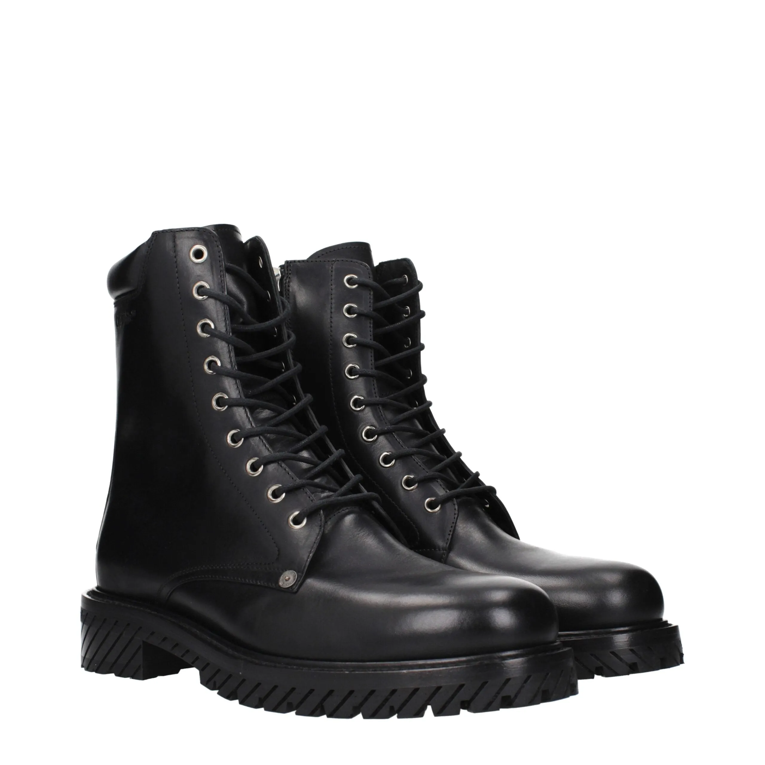 Off-White Black Leather Ankle Boots sold by Siebentaschen product image thumbnail 2