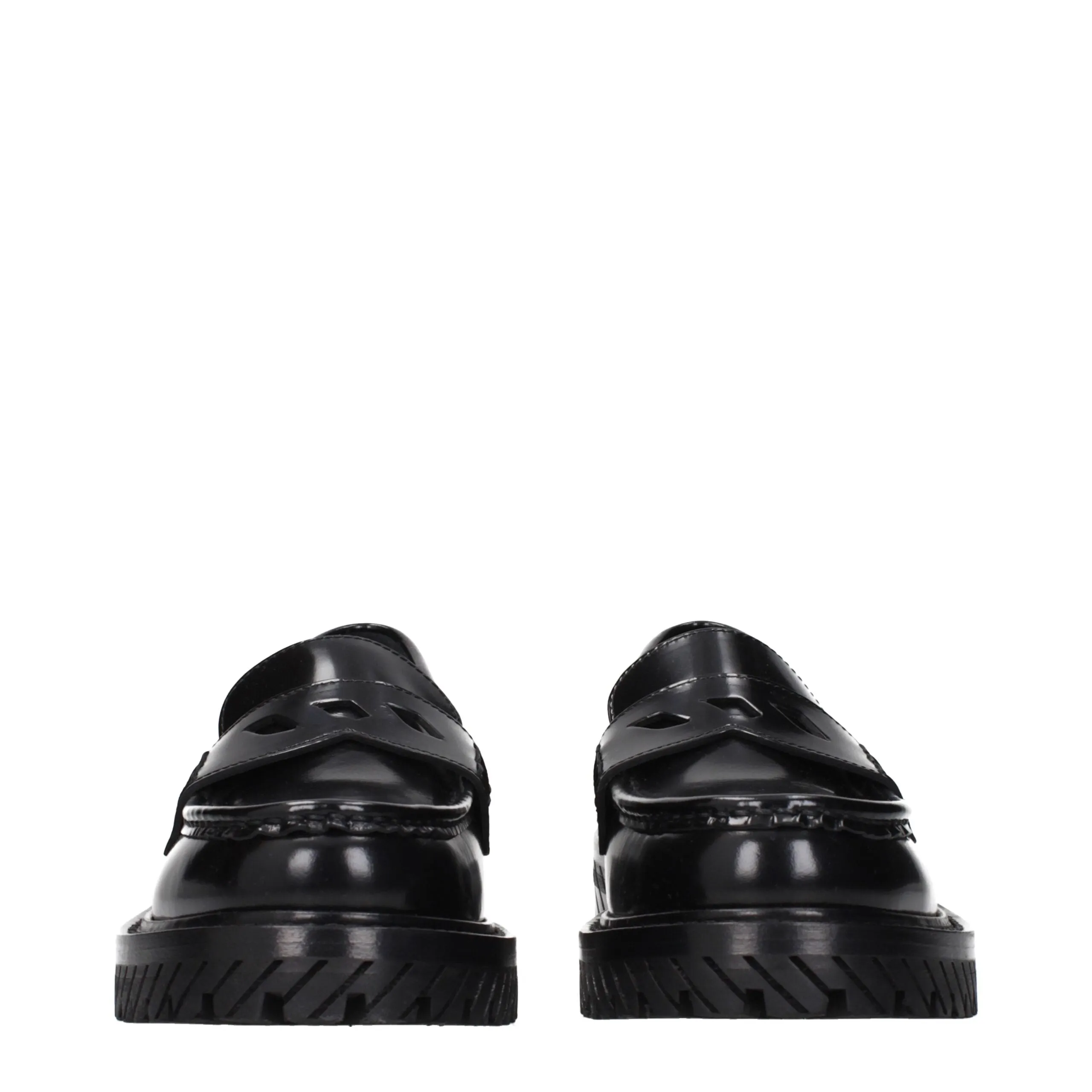 Off-White Black Leather Slip-On Loafers sold by Siebentaschen product image thumbnail 3