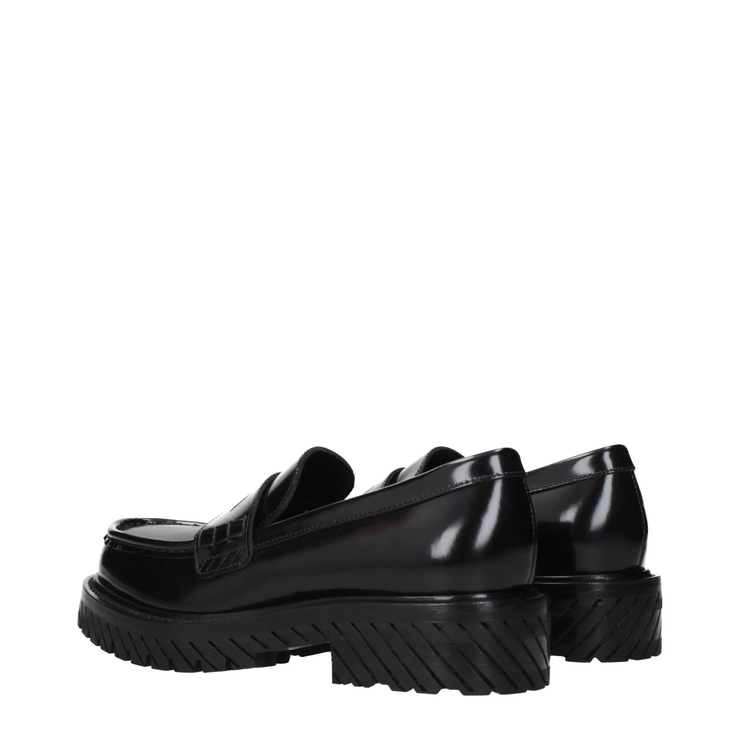 Off-White Black Leather Slip-On Loafers sold by Siebentaschen product image thumbnail 4