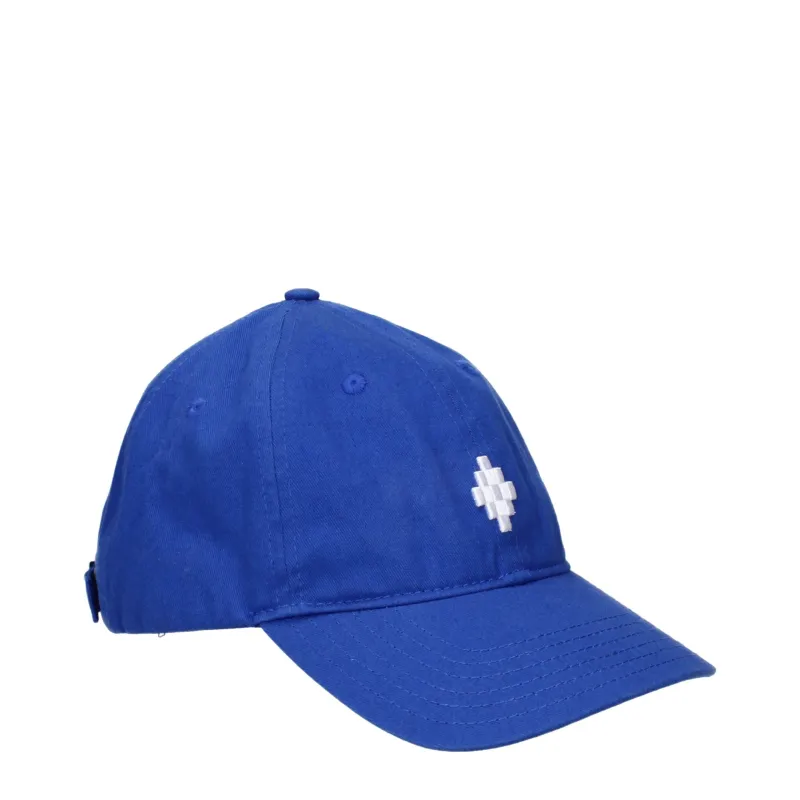Marcelo Burlon Blue Cotton Cap (Baseball Hat) sold by Siebentaschen