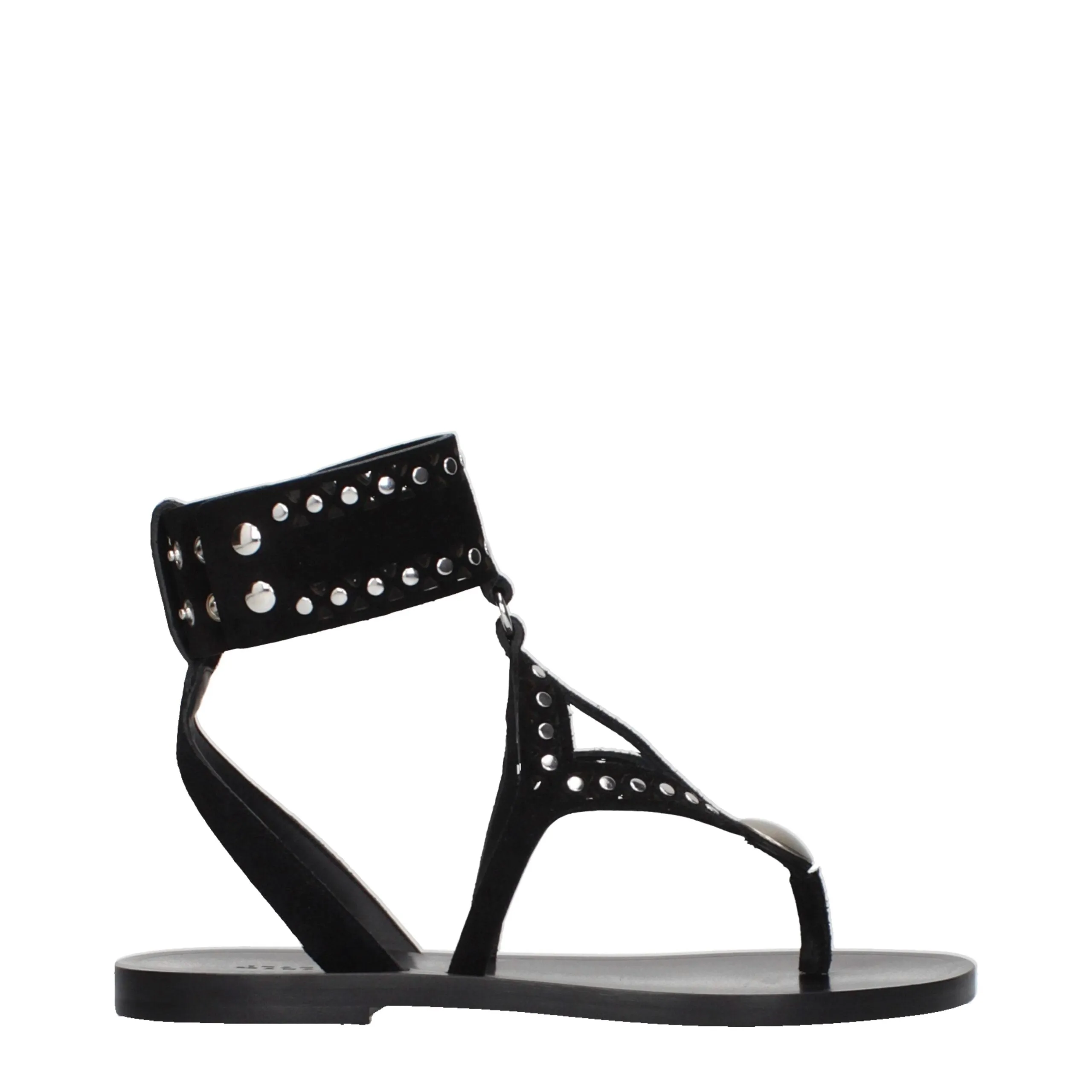 Isabel Marant Black Leather Flip-Flop Sandals sold by Siebentaschen