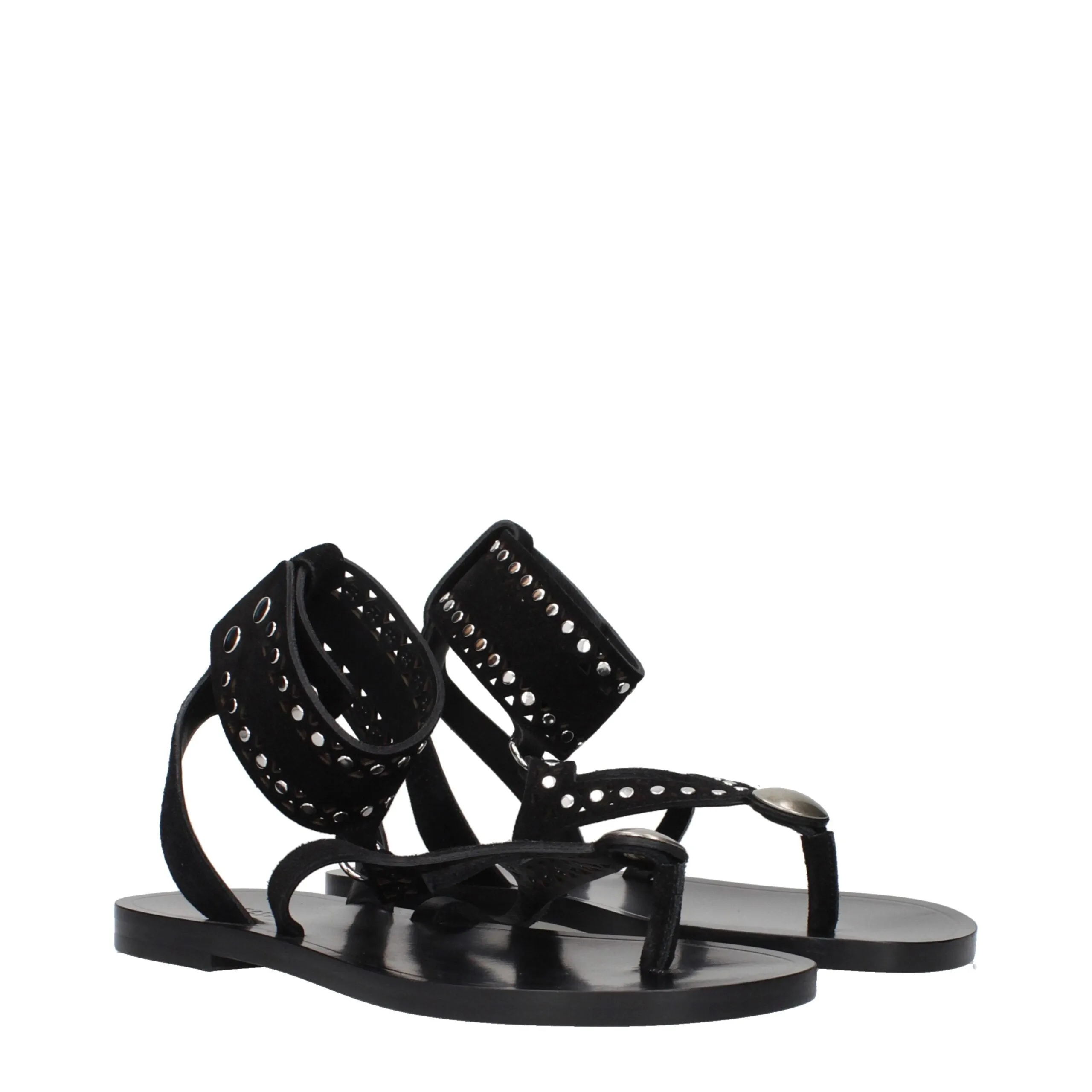 Isabel Marant Black Leather Flip-Flop Sandals sold by Siebentaschen product image thumbnail 2