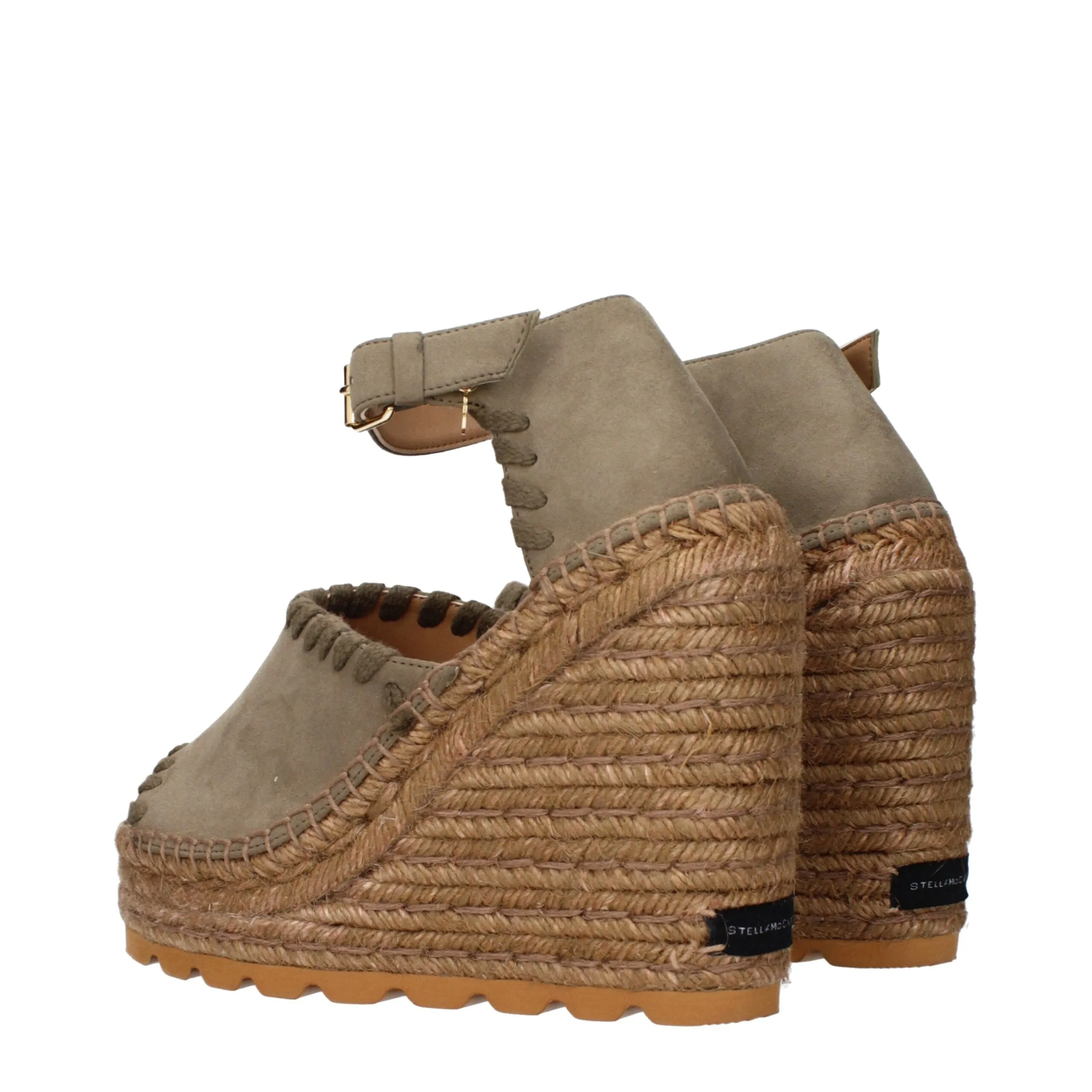 Stella McCartney Green Leather Wedge Sandals sold by Siebentaschen product image thumbnail 4