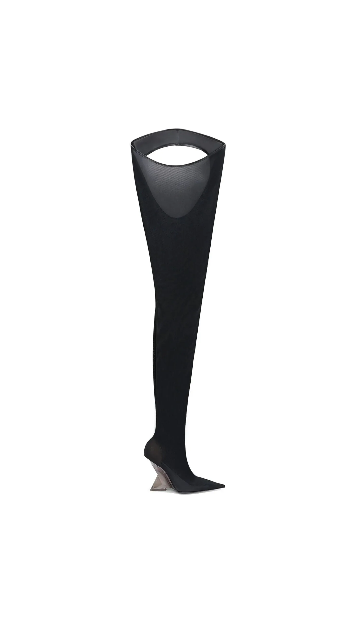 The Attico Black Fabric Over The Knee sold by Siebentaschen