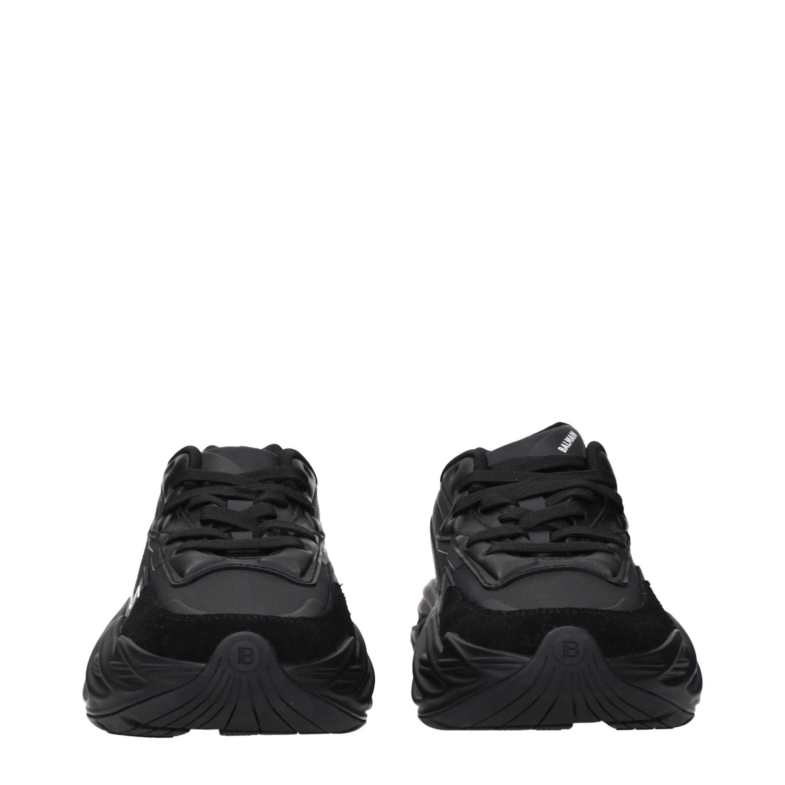 Balmain Black Leather Athletic Sneakers sold by Siebentaschen product image thumbnail 3