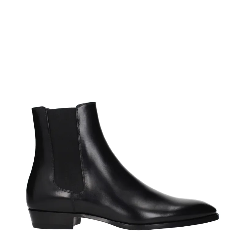 Celine Black Leather Ankle Boots sold by Siebentaschen