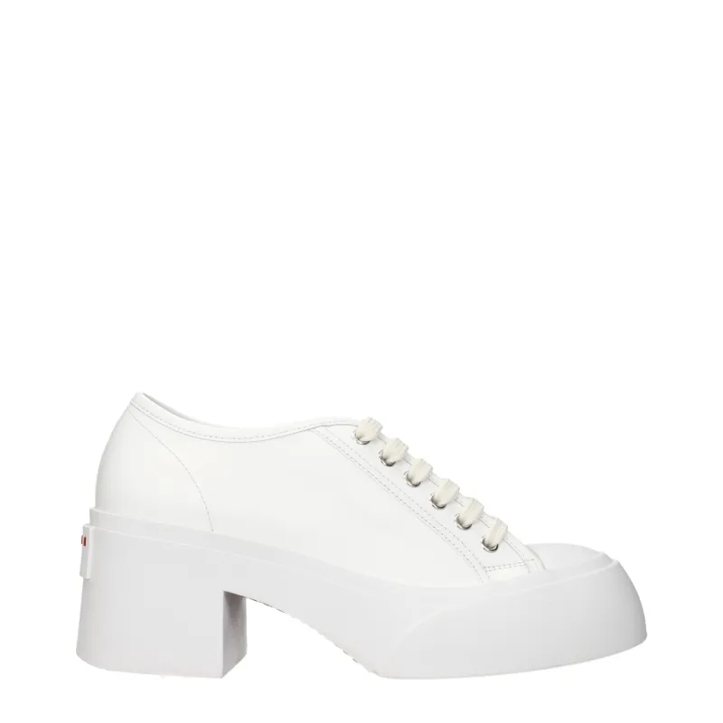 Marni White Leather Platform Sneakers sold by Siebentaschen