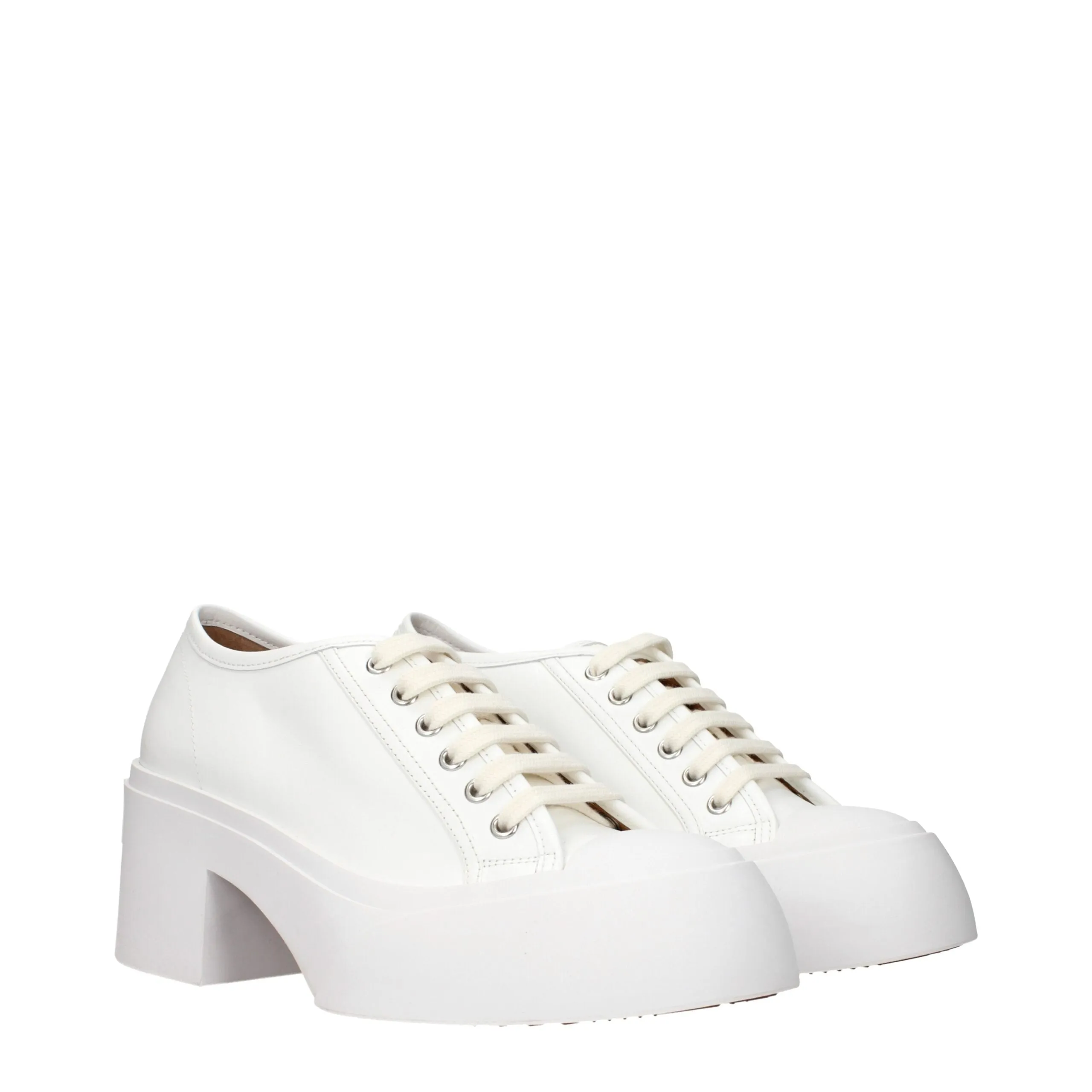 Marni White Leather Platform Sneakers sold by Siebentaschen product image thumbnail 2