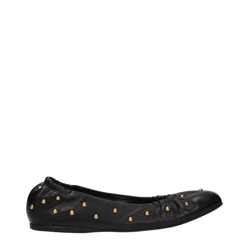 Chloé Black Leather Ballet Flats sold by Siebentaschen