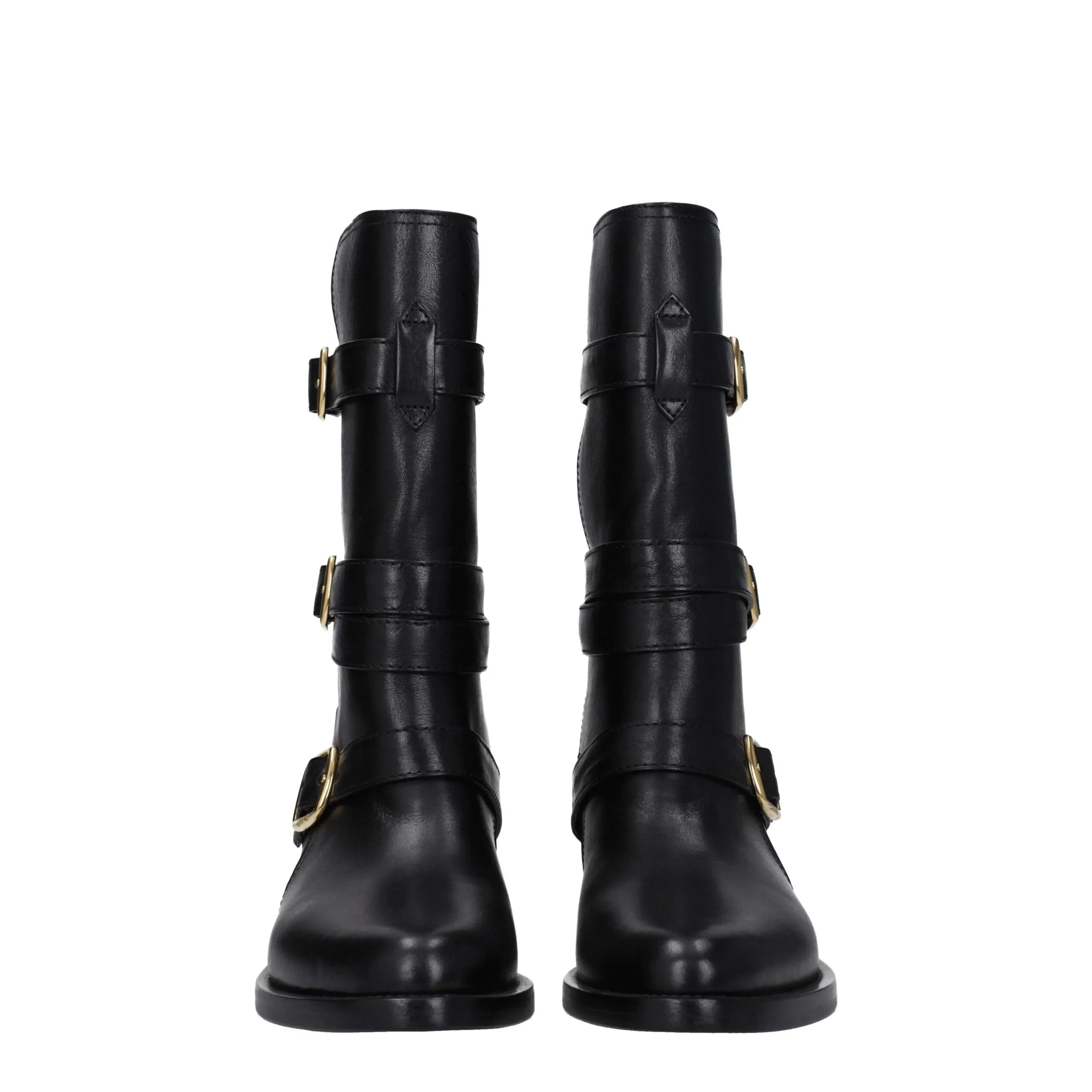 Celine Black Leather Flat Boots sold by Siebentaschen product image thumbnail 3