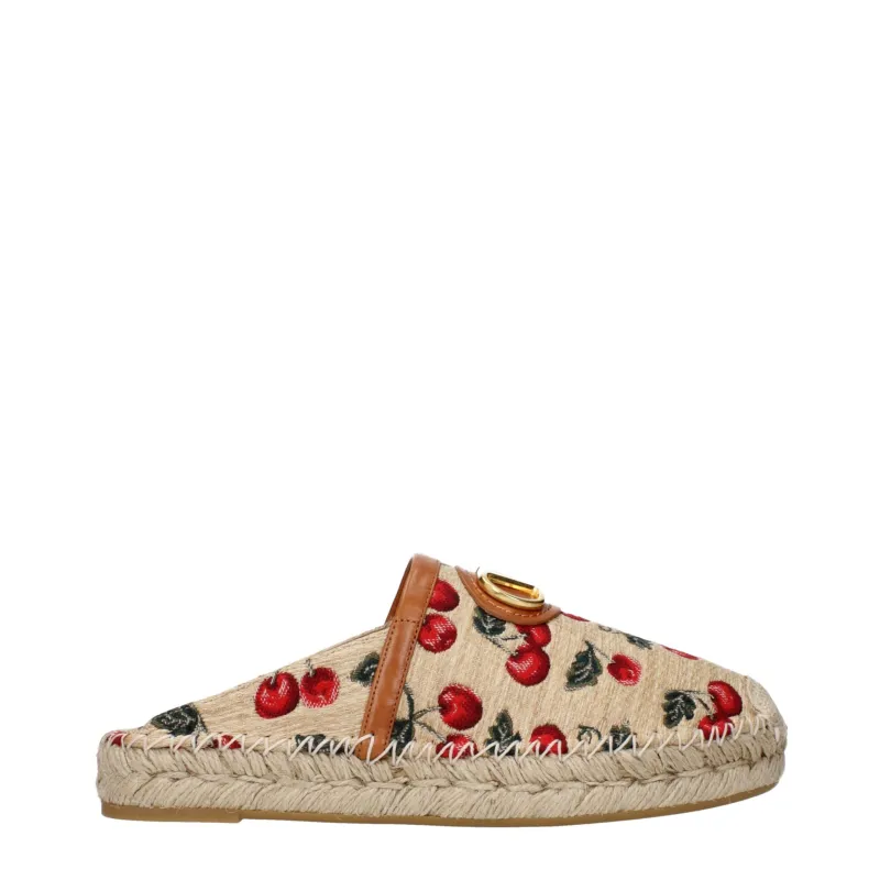 Valentino Garavani Beige Raffia Slippers sold by Siebentaschen