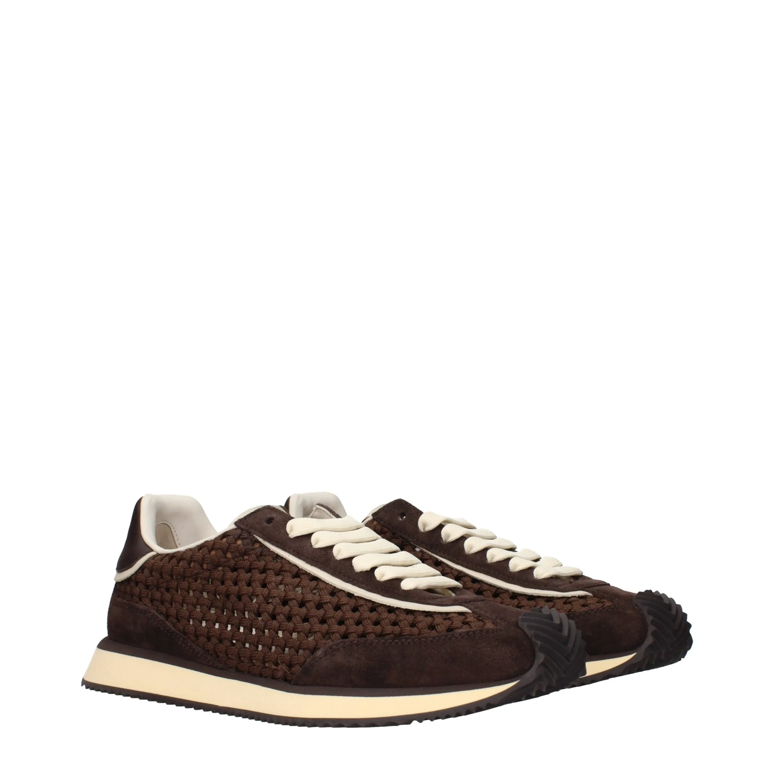 Dolce & Gabbana Brown Fabric Low Top Sneakers sold by Siebentaschen product image thumbnail 2