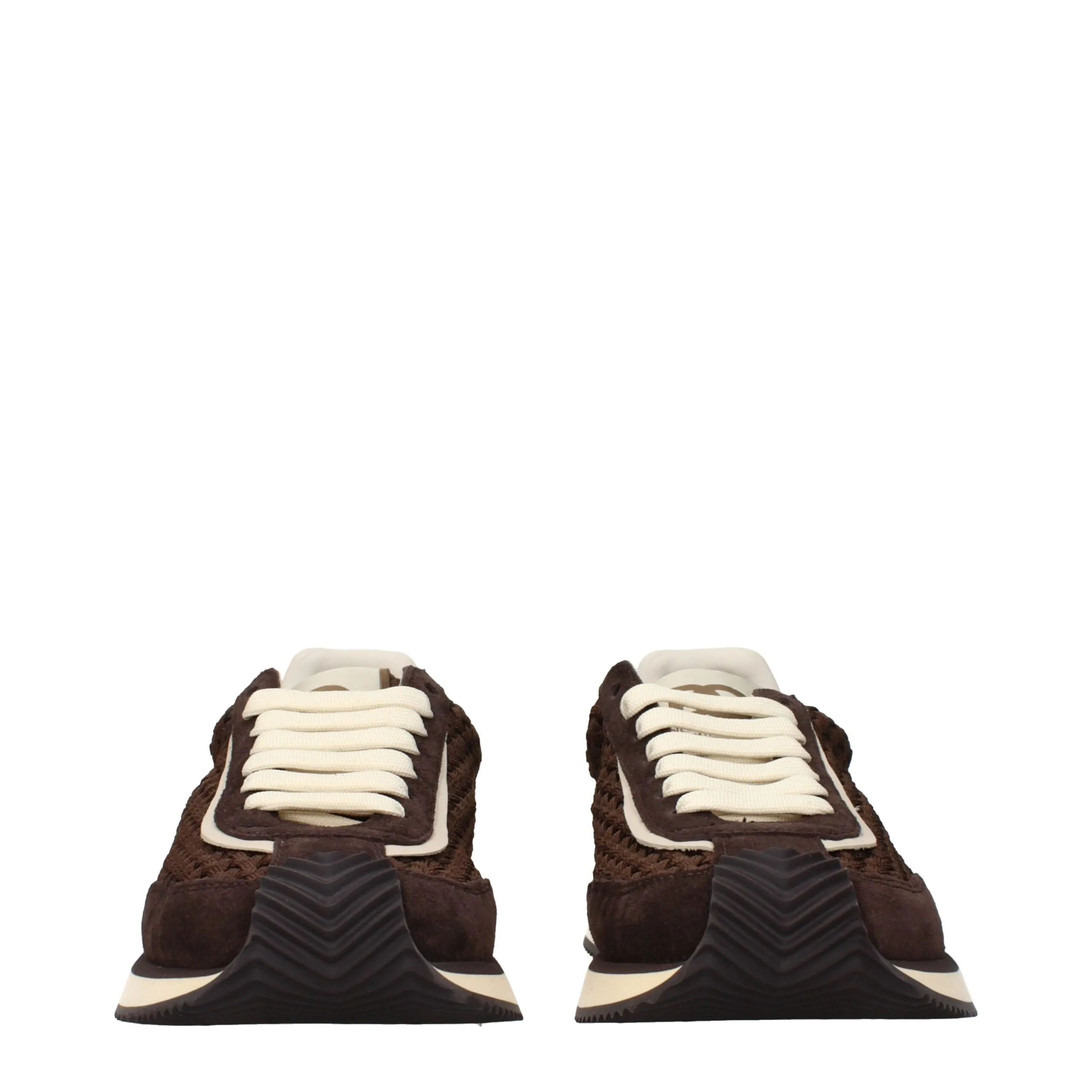 Dolce & Gabbana Brown Fabric Low Top Sneakers sold by Siebentaschen product image thumbnail 3