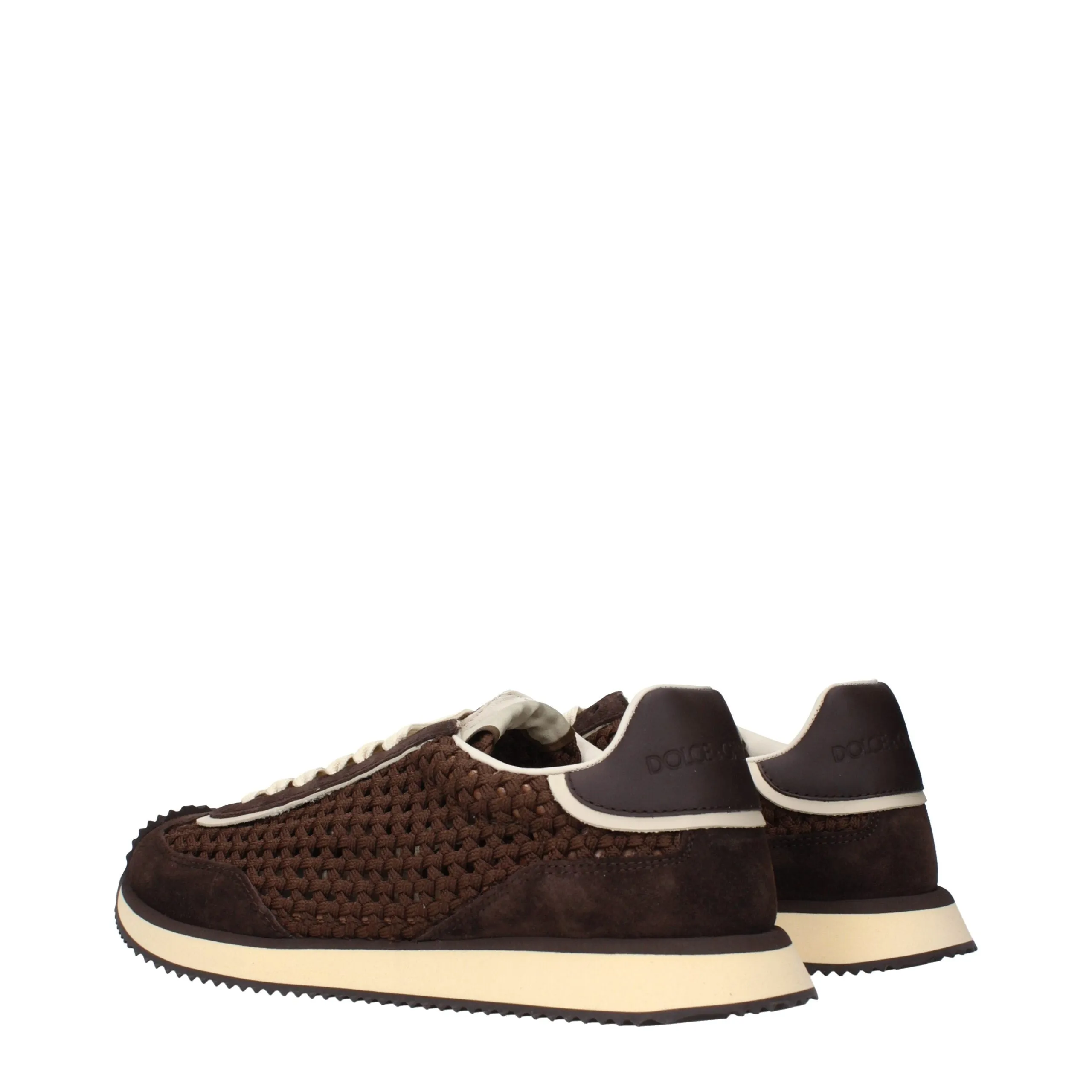 Dolce & Gabbana Brown Fabric Low Top Sneakers sold by Siebentaschen product image thumbnail 4