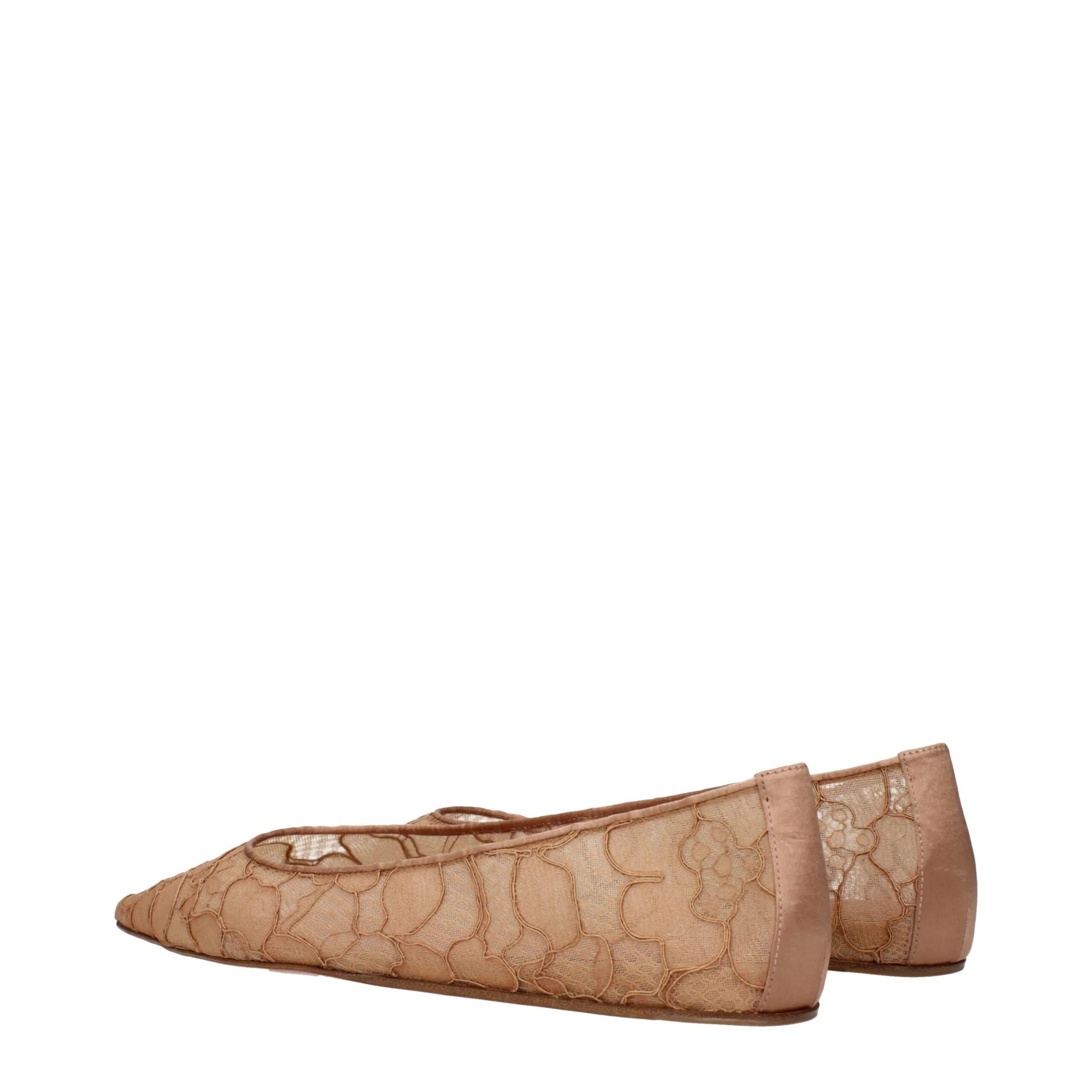 Amina Muaddi Beige Fabric Ballet Flats sold by Siebentaschen product image thumbnail 4