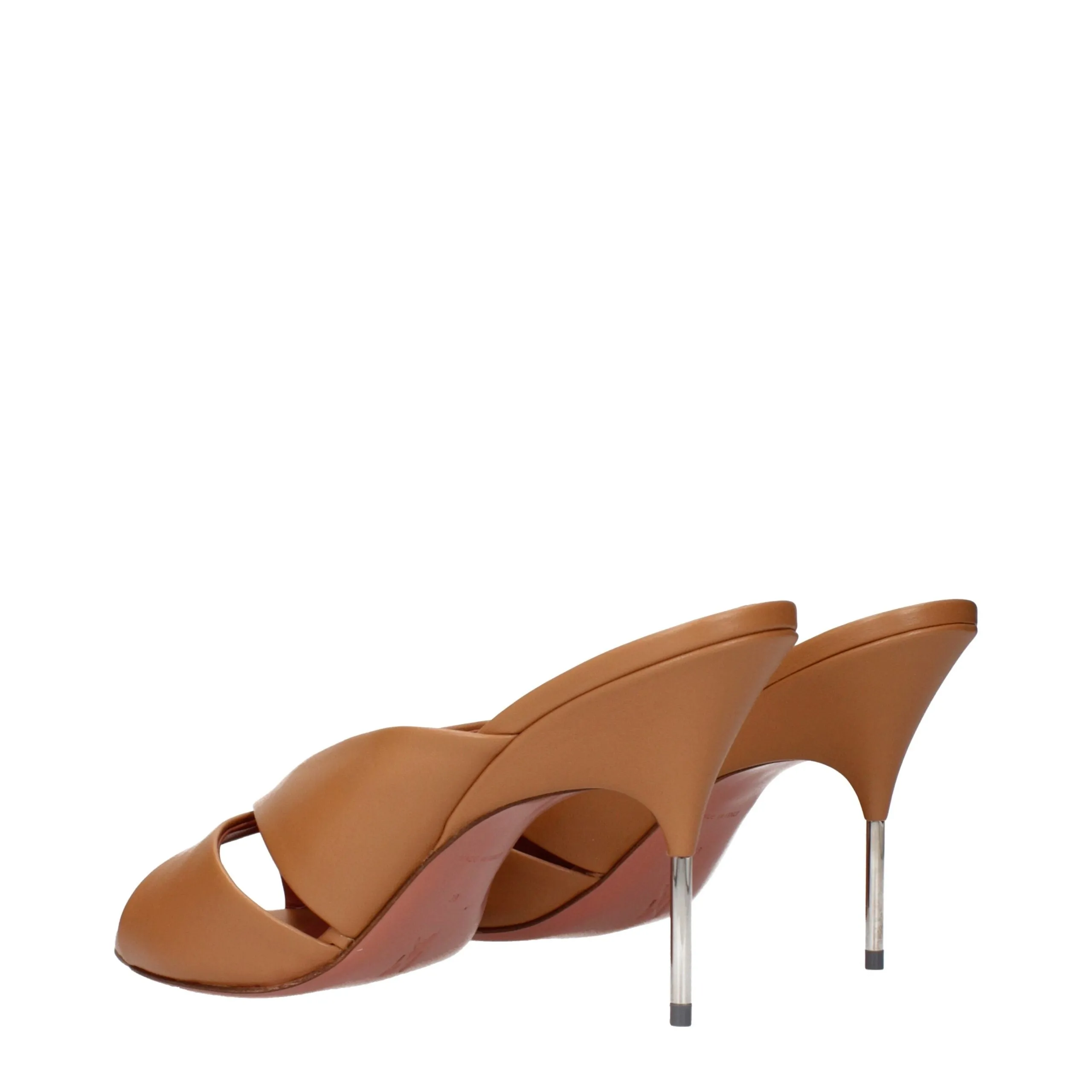 Amina Muaddi Brown Leather Stiletto Heel Sandals sold by Siebentaschen product image thumbnail 4