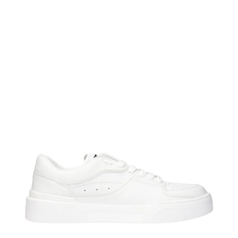Dolce & Gabbana White Leather Low Top Sneakers sold by Siebentaschen