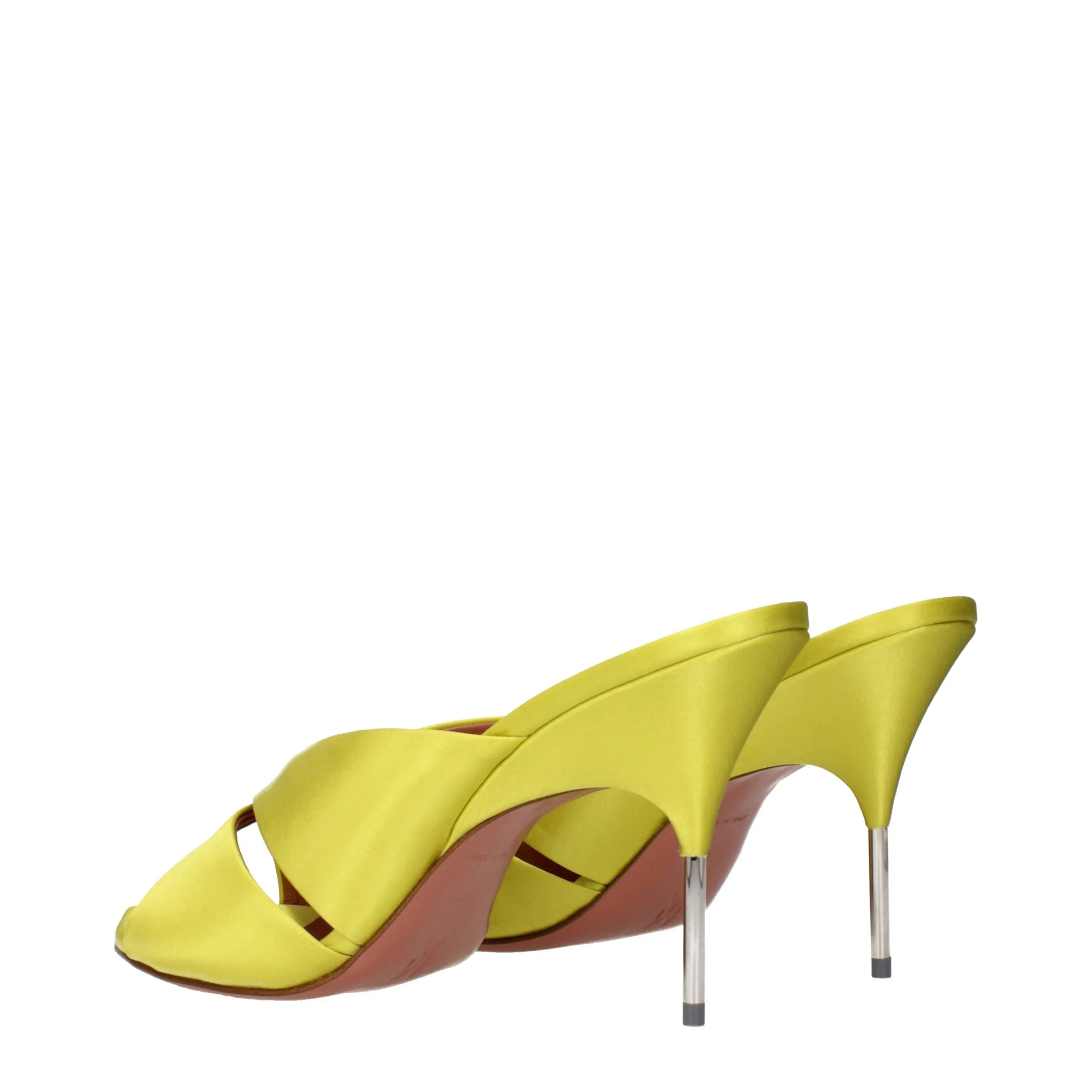 Amina Muaddi Green Satin Stiletto Heel Sandals sold by Siebentaschen product image thumbnail 4