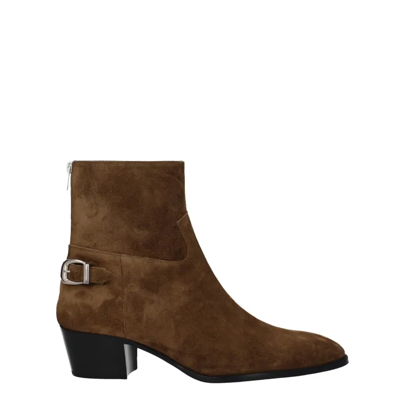 Celine Brown Leather Ankle Boots sold by Siebentaschen