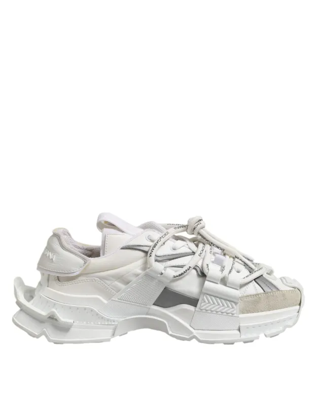 Dolce & Gabbana White Gray Low Top Space Sneakers Shoes sold by Siebentaschen
