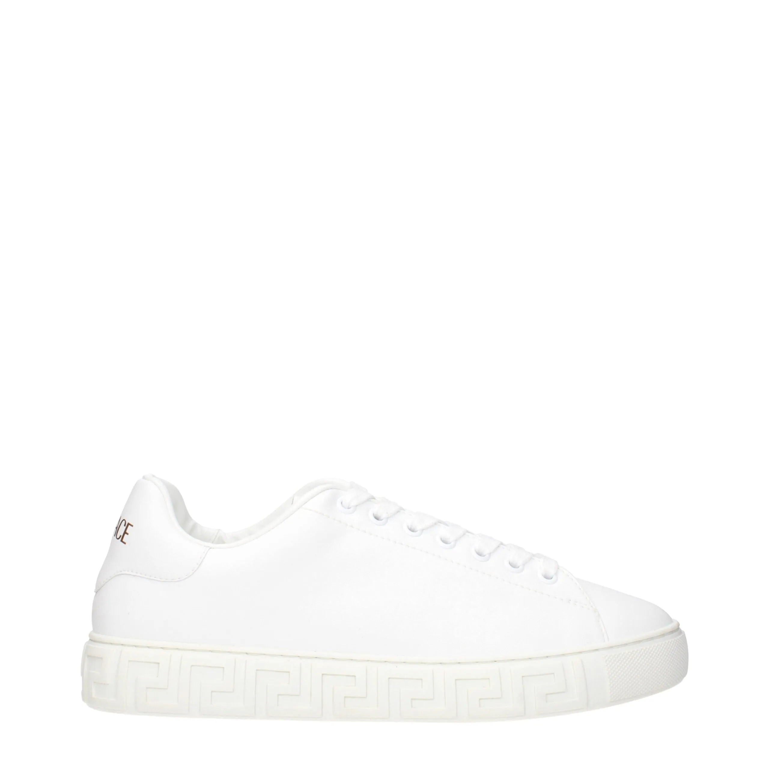 Versace White Leather Low Top Sneakers sold by Siebentaschen