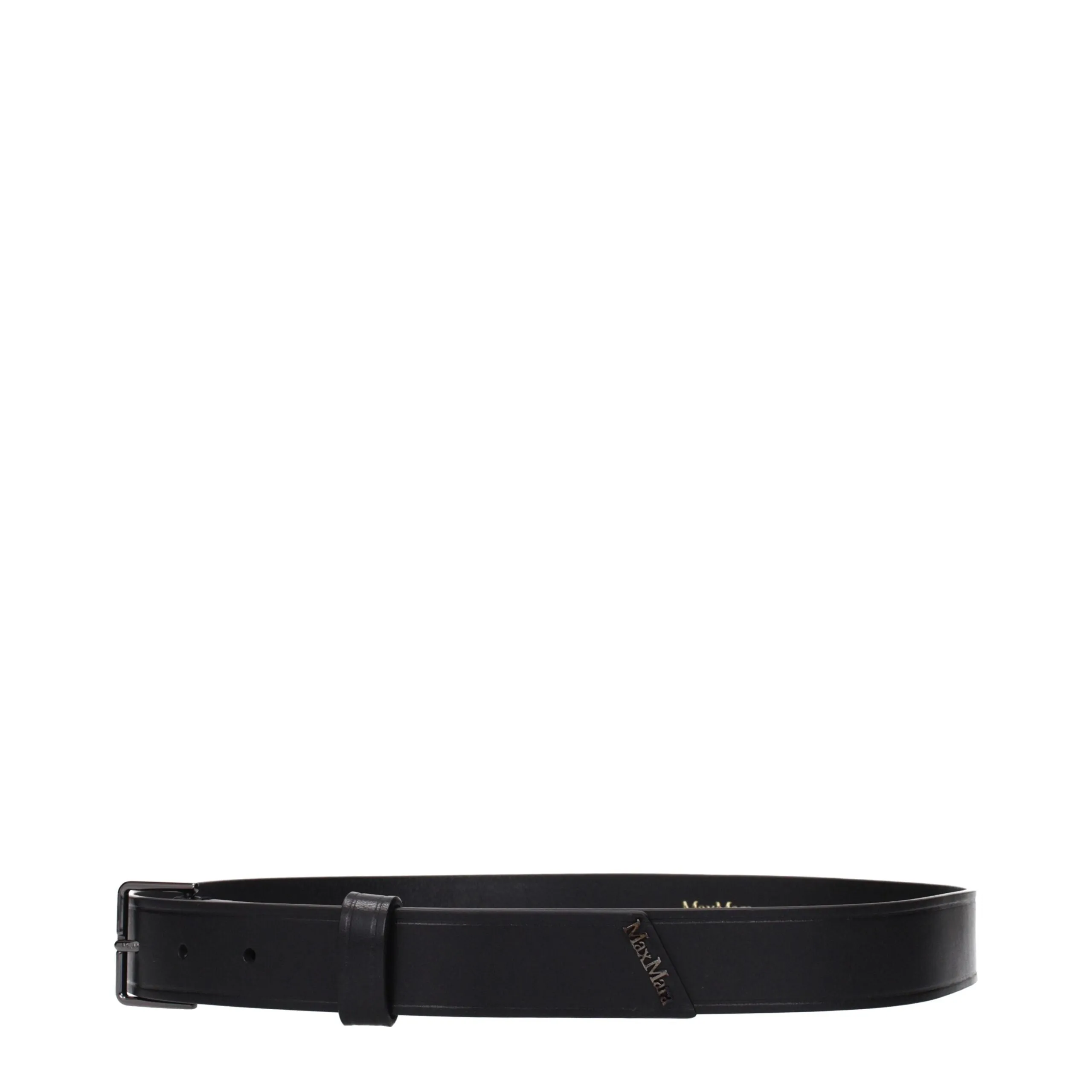 Max Mara Black Leather Regular Belt sold by Siebentaschen product image thumbnail 2