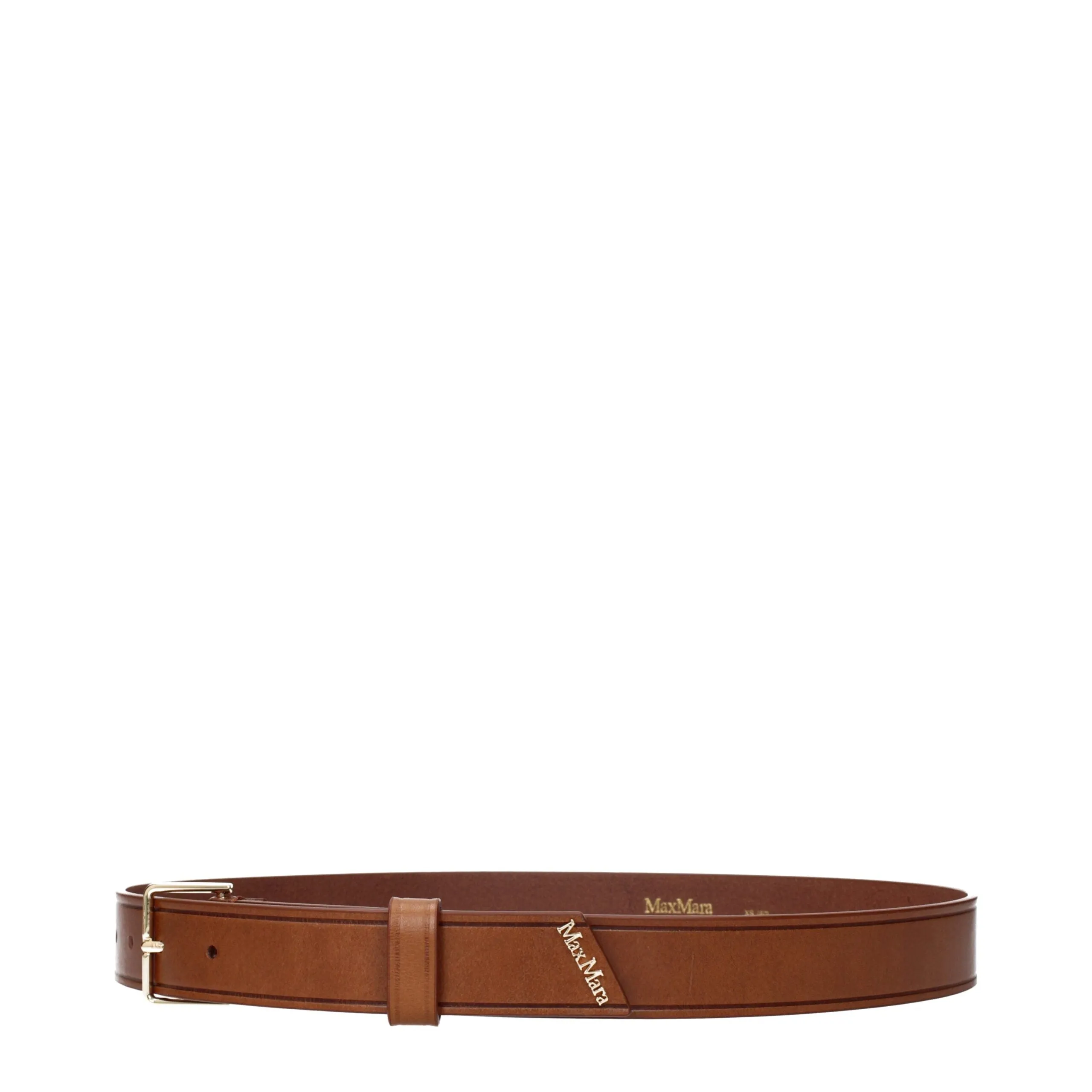 Max Mara Brown Leather Regular Belt sold by Siebentaschen product image thumbnail 2