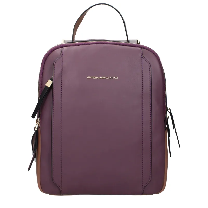 Piquadro Purple Leather Backpack sold by Siebentaschen