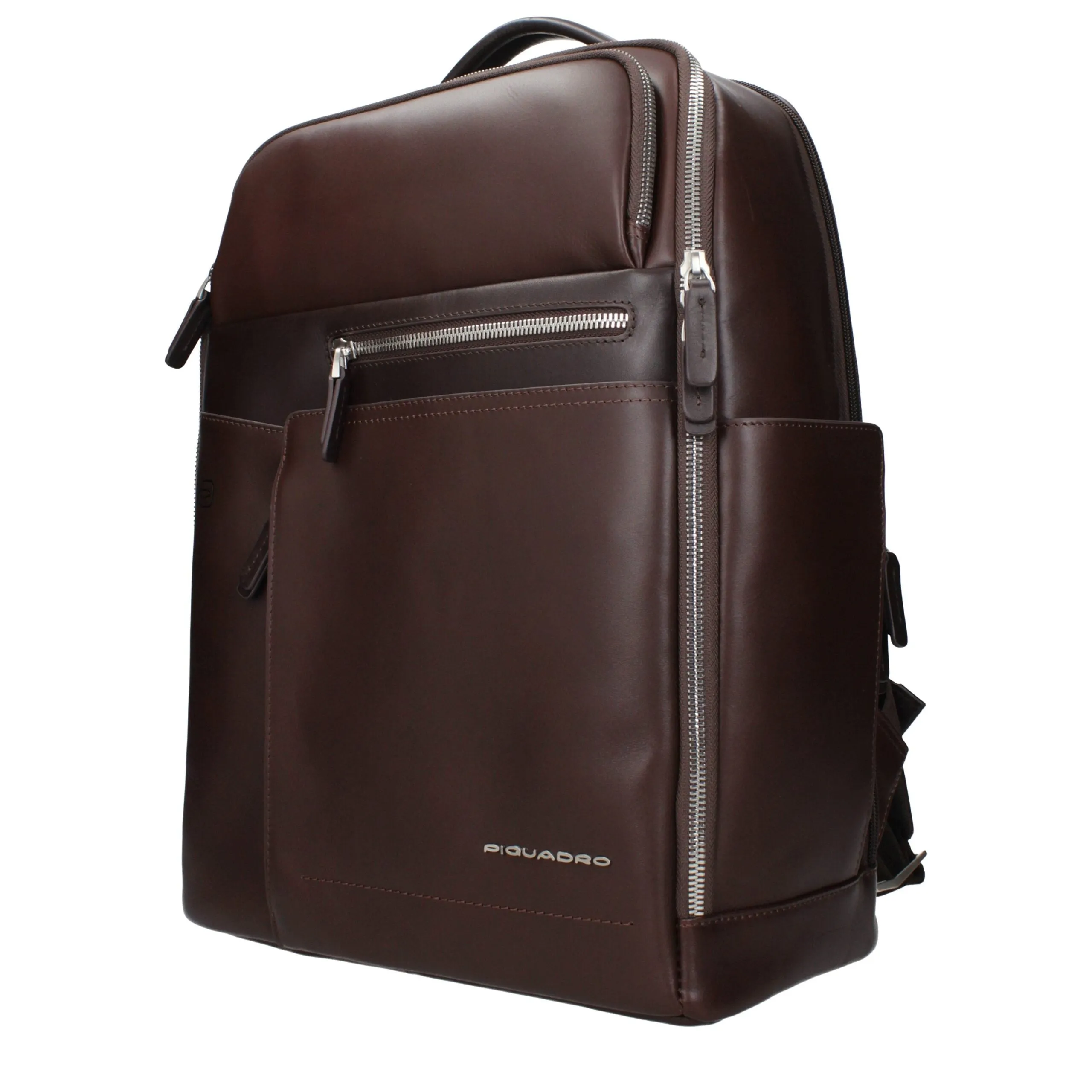 Piquadro Brown Leather Backpack sold by Siebentaschen product image thumbnail 2