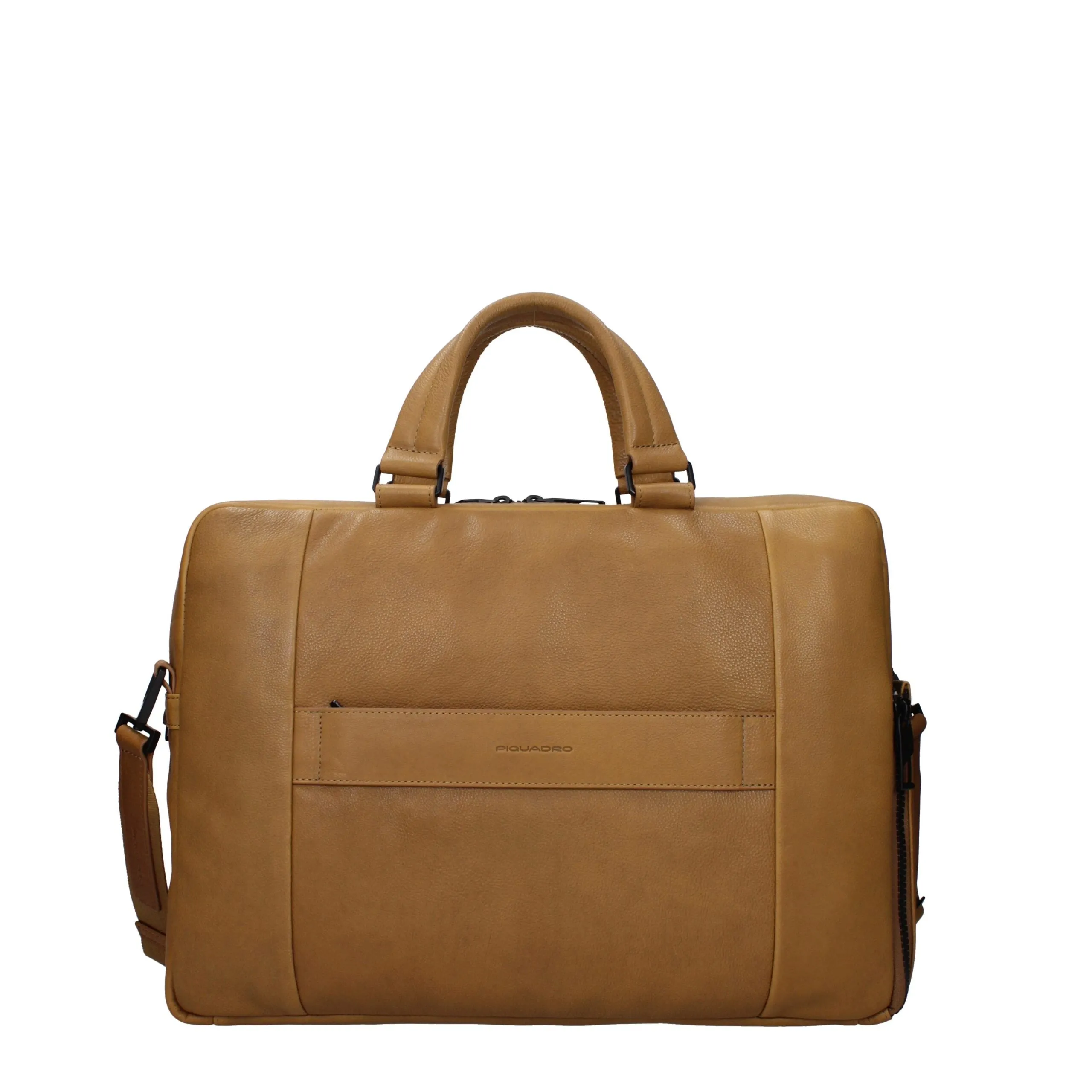 Piquadro Beige Leather Business And Laptop Bag sold by Siebentaschen product image thumbnail 3