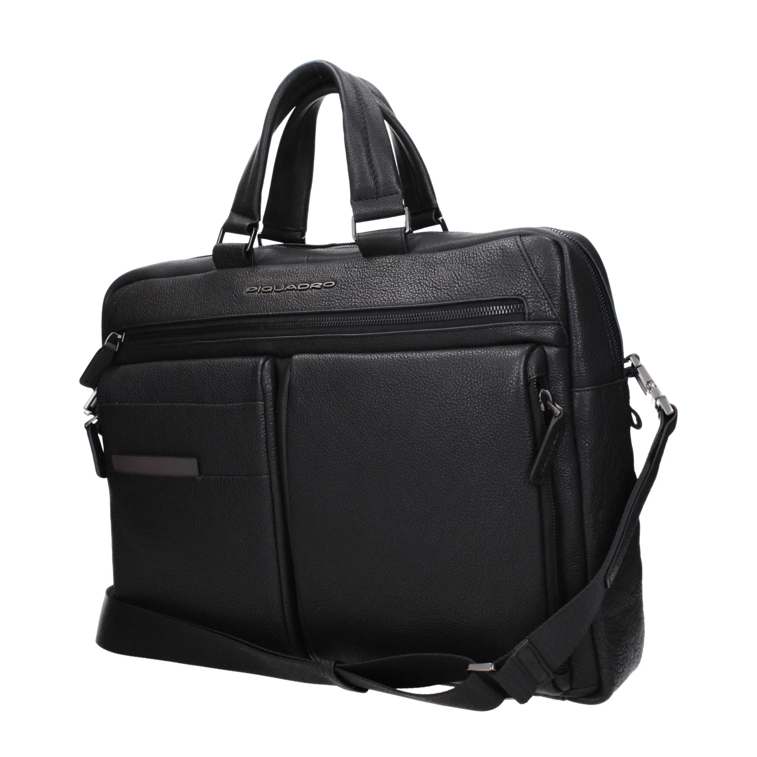 Piquadro Black Leather Business And Laptop Bag sold by Siebentaschen product image thumbnail 2