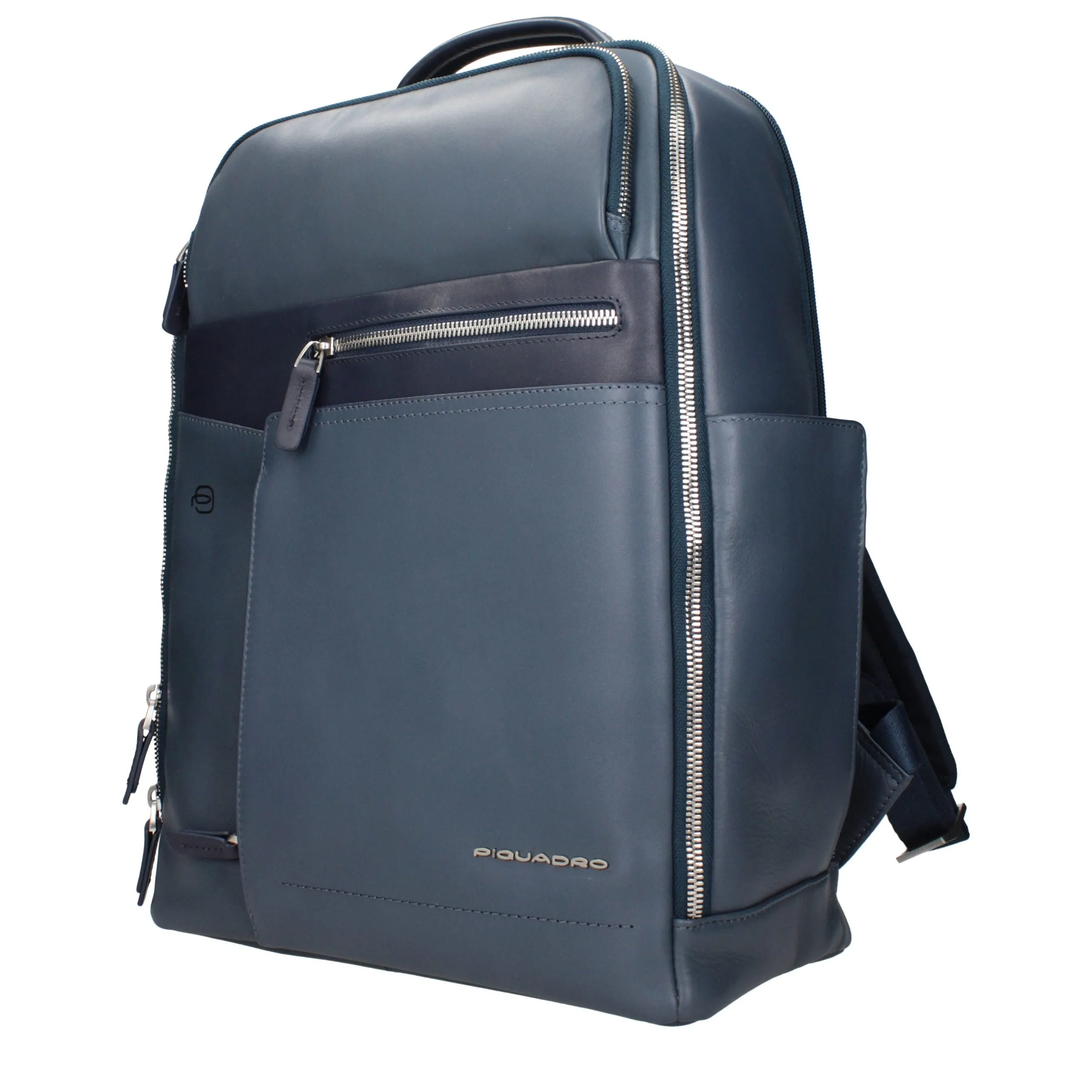 Piquadro Blue Leather Backpack sold by Siebentaschen product image thumbnail 2