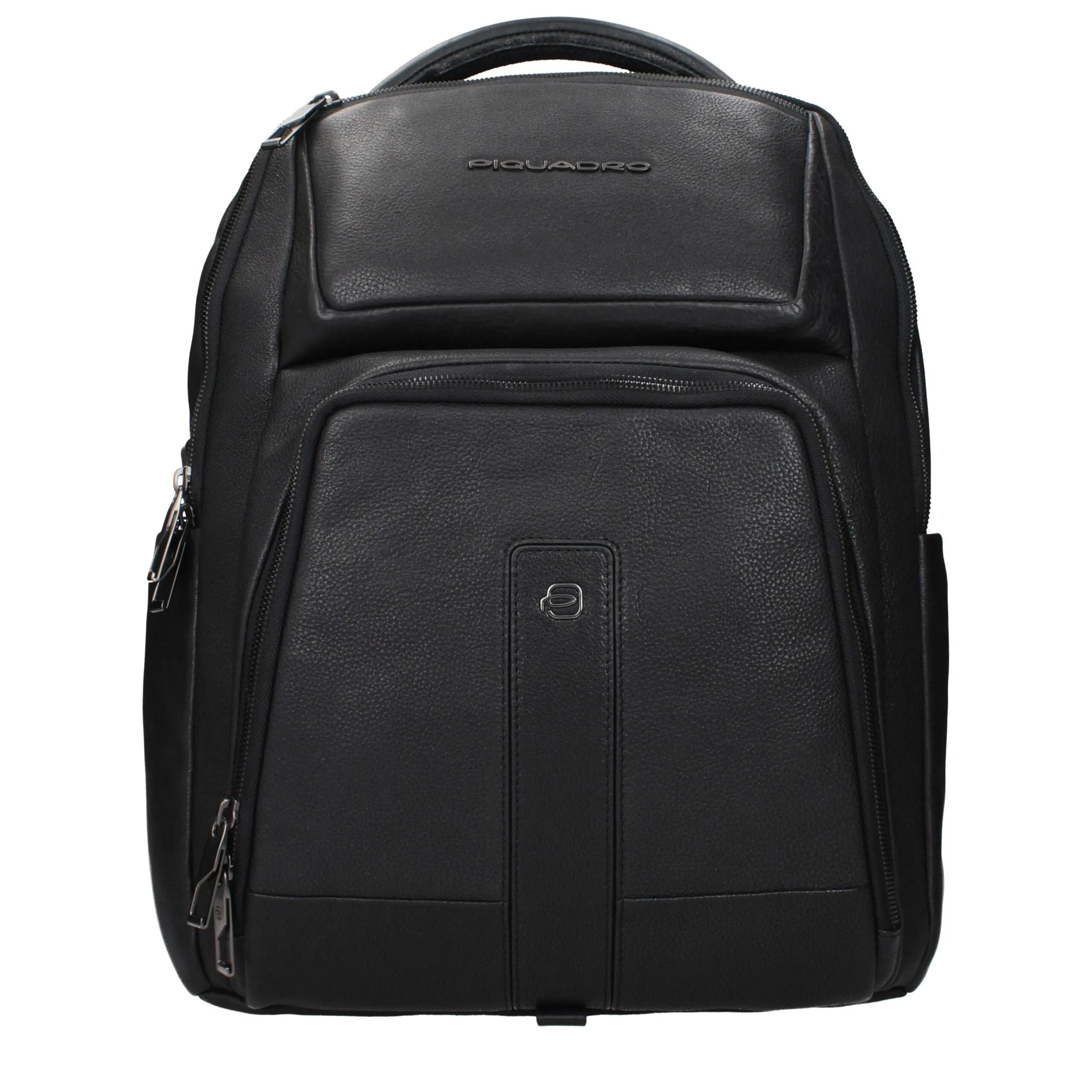 Piquadro Black Leather Backpack sold by Siebentaschen