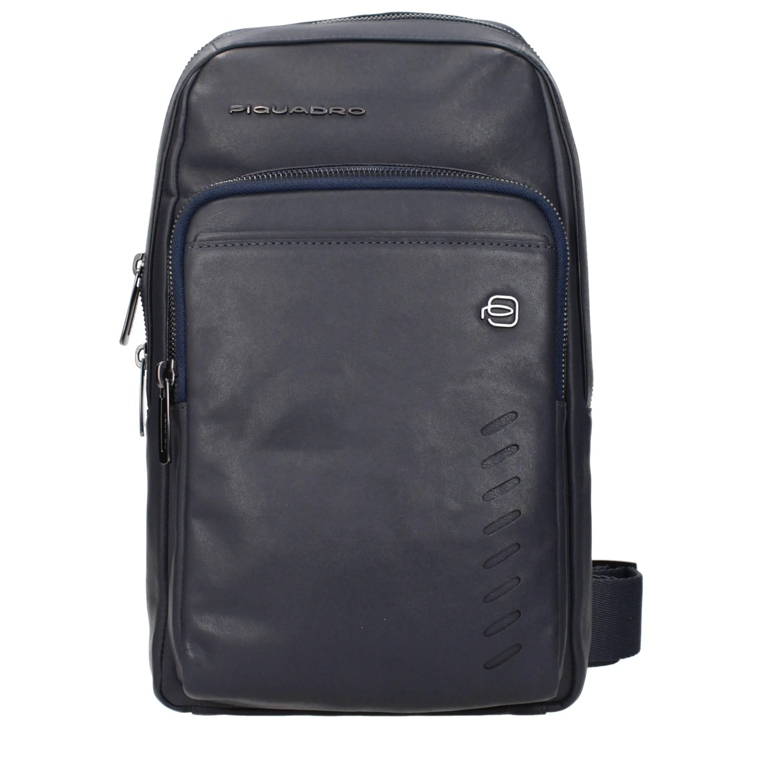 Piquadro Blue Leather Crossbody Bag sold by Siebentaschen